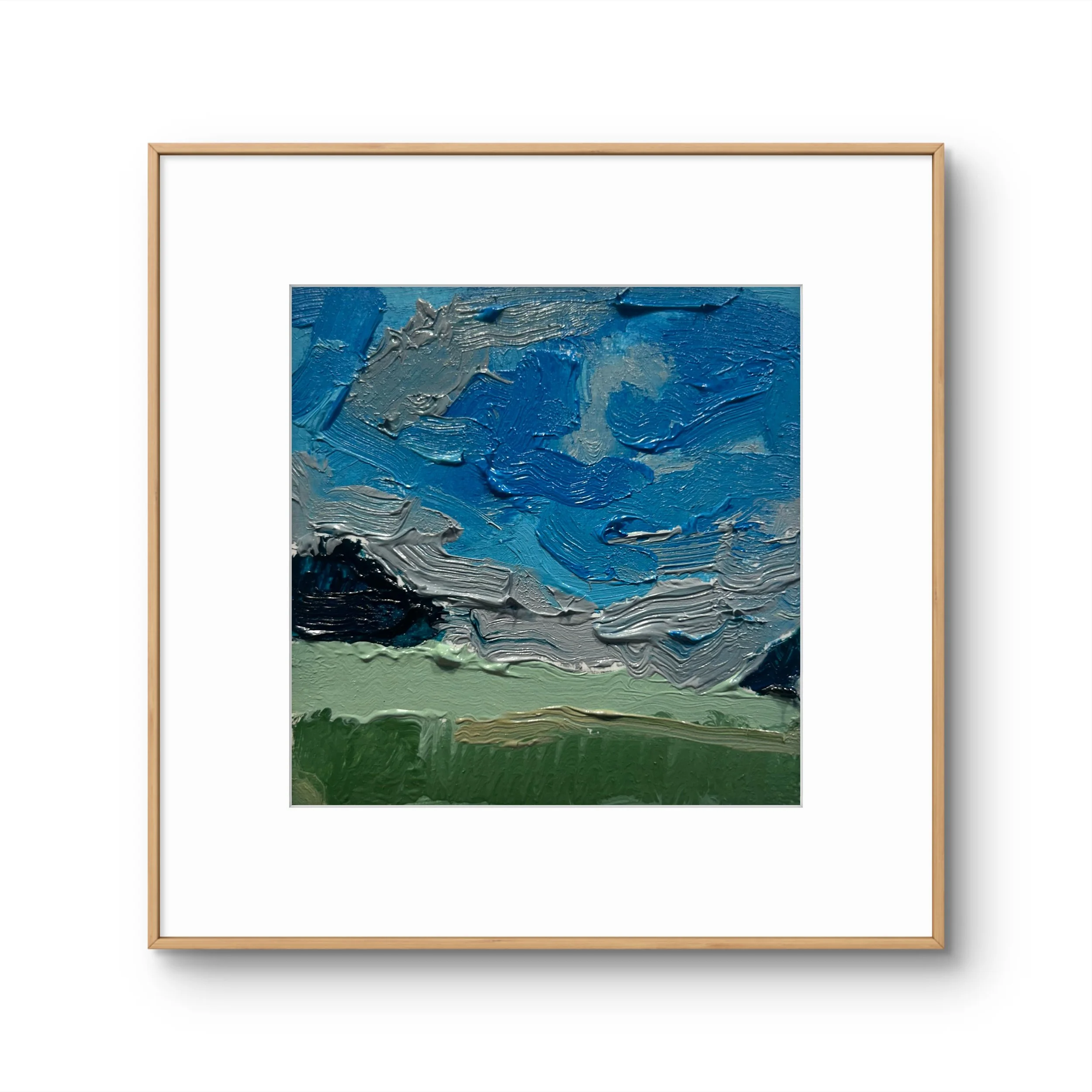 Field, Waterville, NY 4, 2026 (3" x 3"; oil on painting paper; unframed)