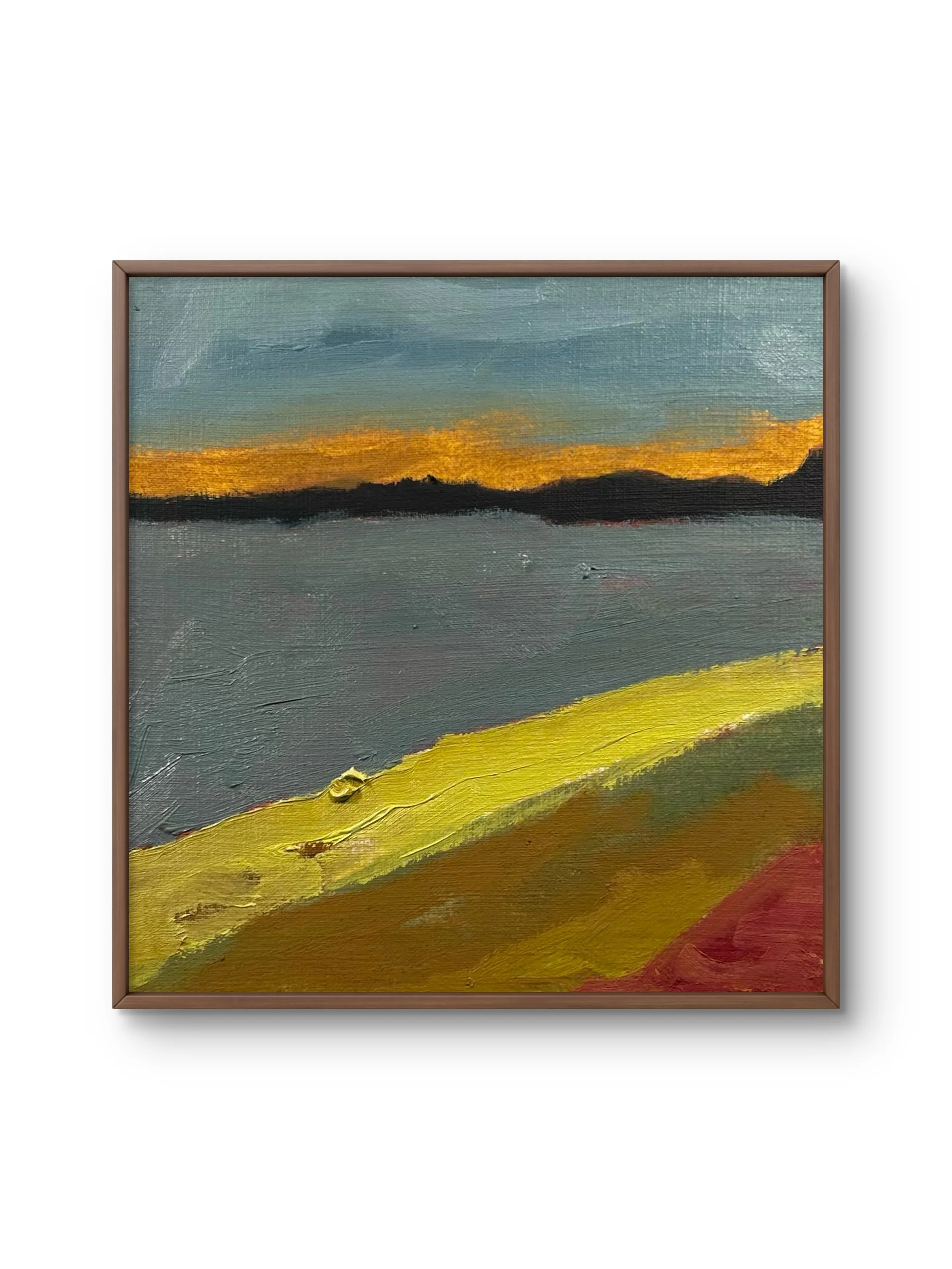 Seaside - St. Malo, France 2, 2026 (5" x 5"; oil on painting paper; unframed)