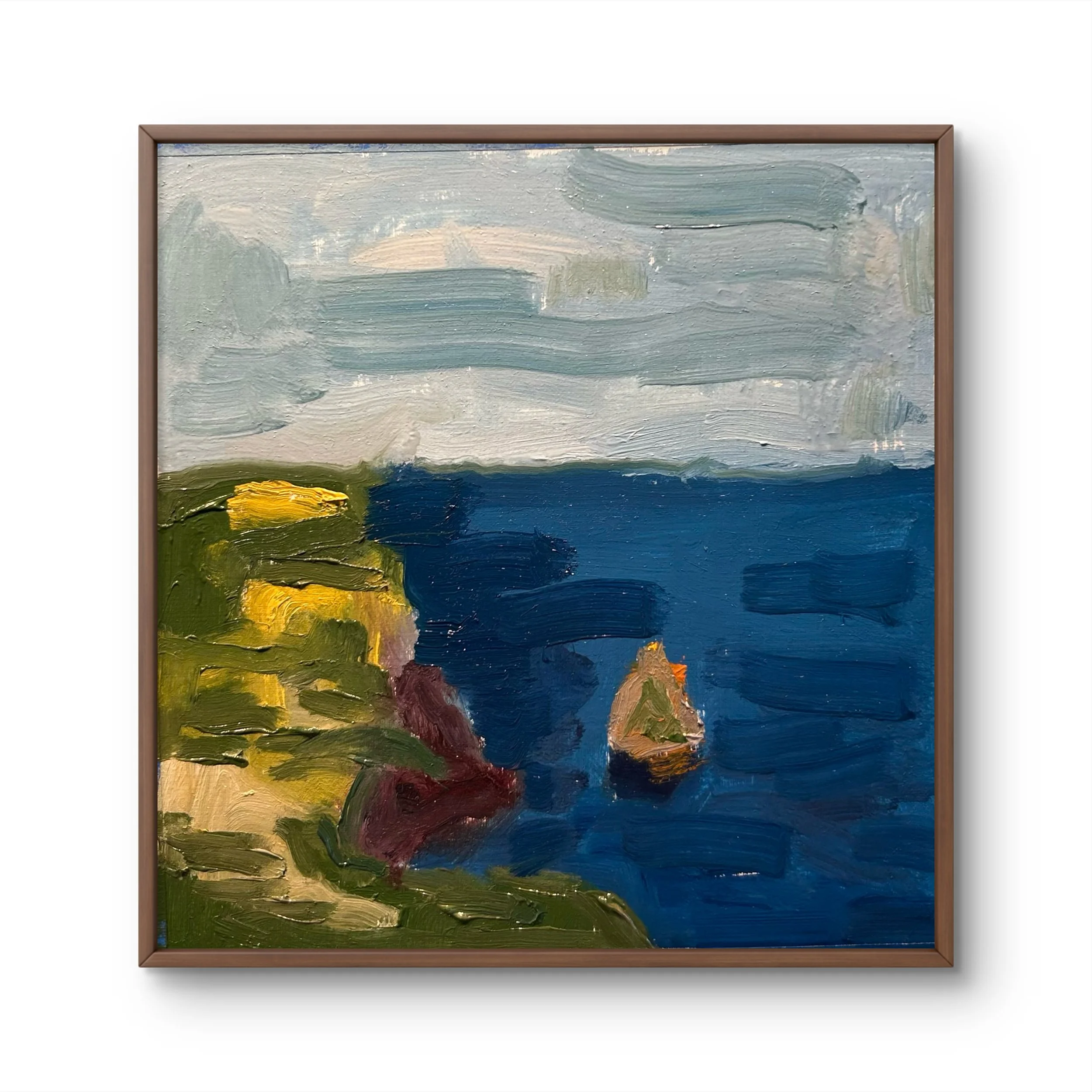 Cliffs of Moher - Co. Clare, Ireland 3, 2026 (5" x 5.5"; oil on painting paper; unframed)