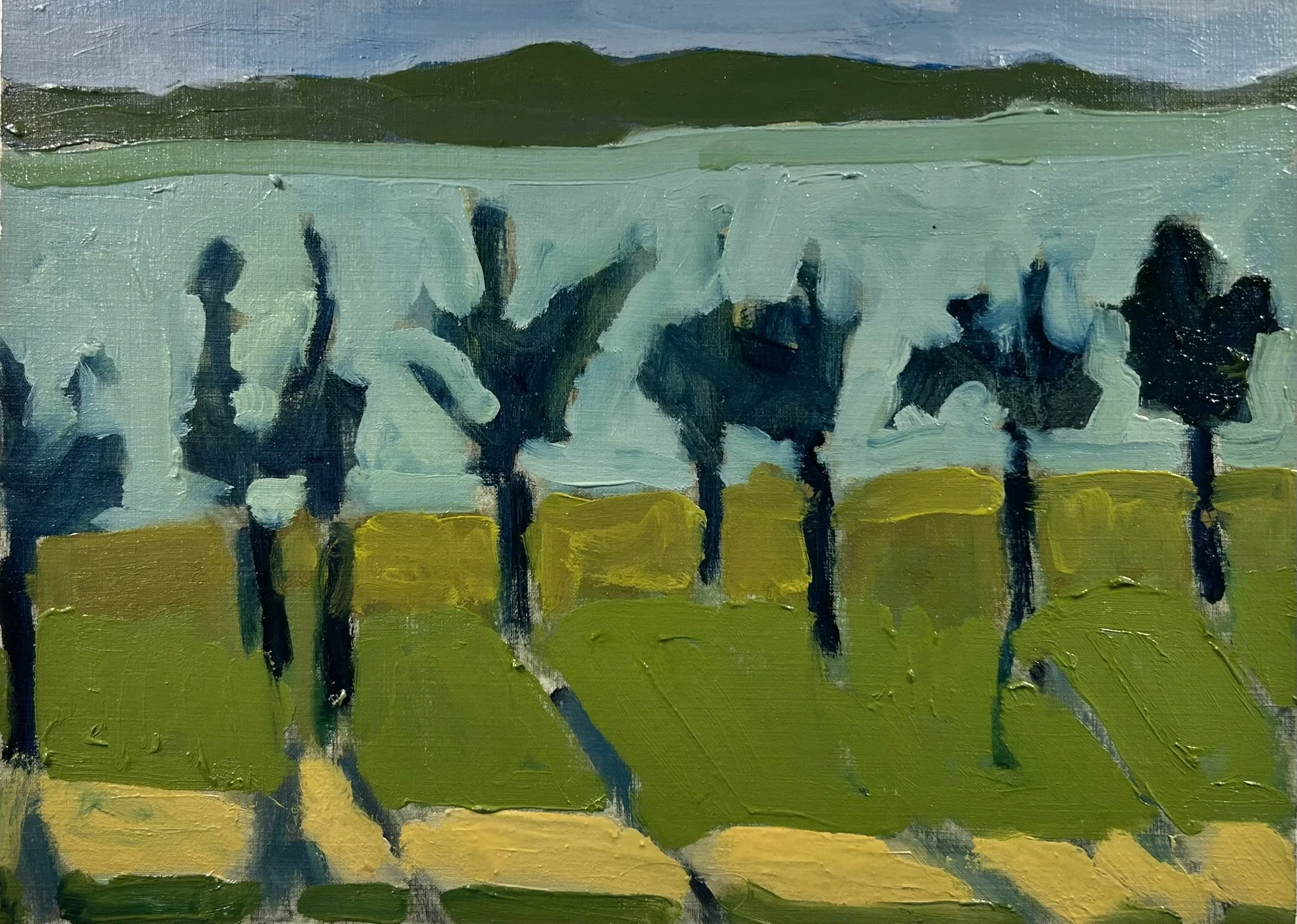 By The River - Bourg, France 2, 2026 (oil on painting paper).JPEG