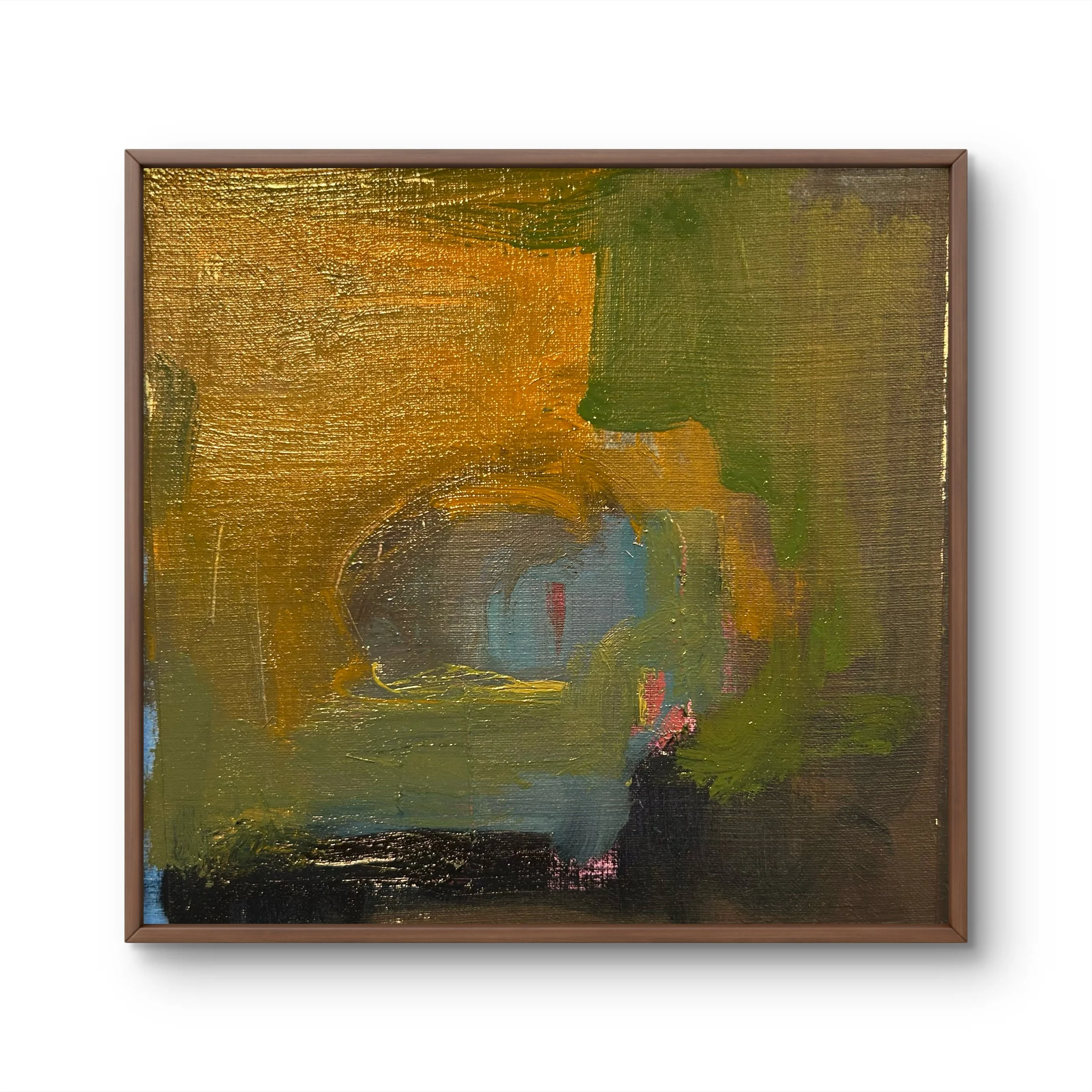 Abstract 1, 2026 (5.75" x 5.5"; oil on painting paper; unframed)
