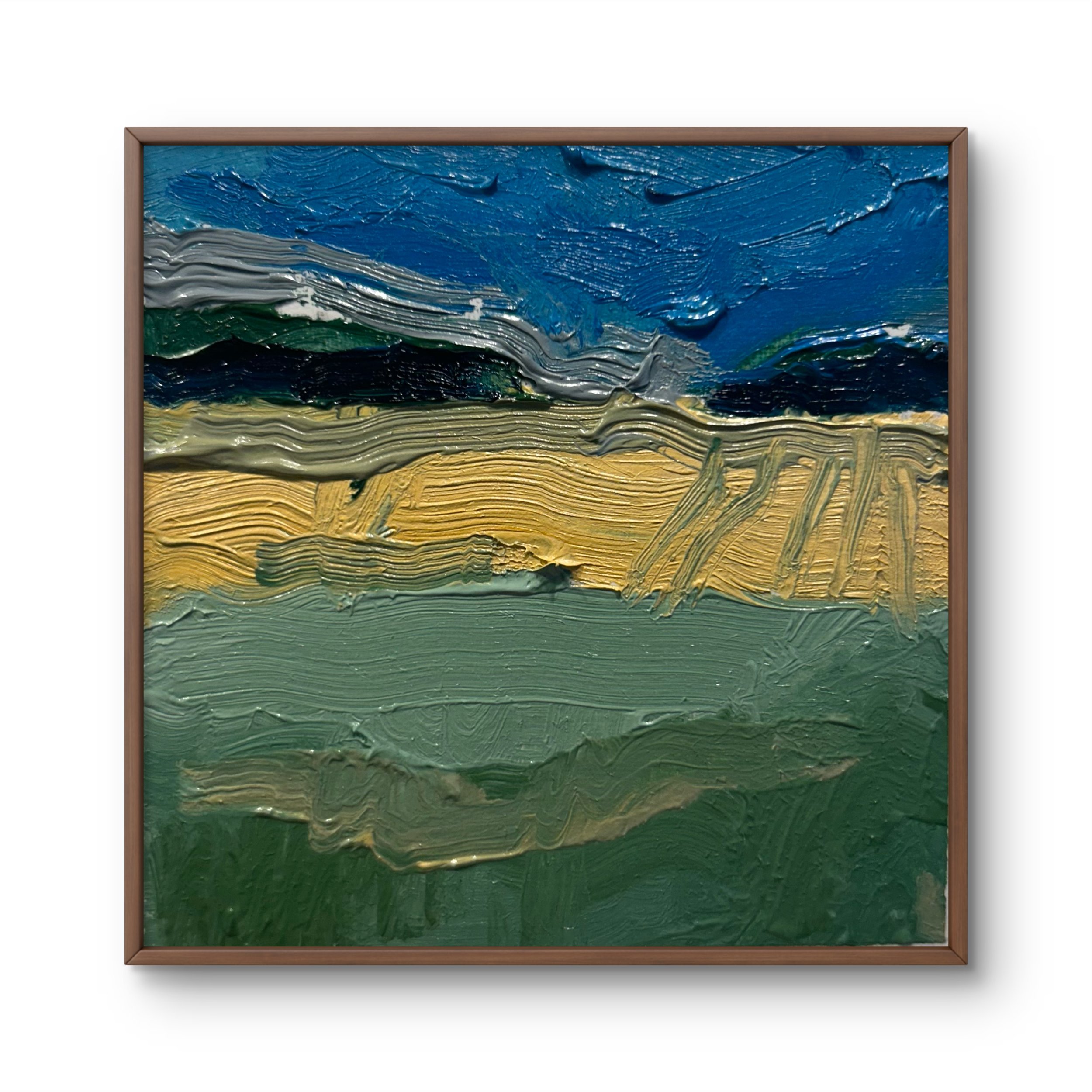 Field, Waterville, NY 3, 2026 (3" x 3"; oil on painting paper; unframed)