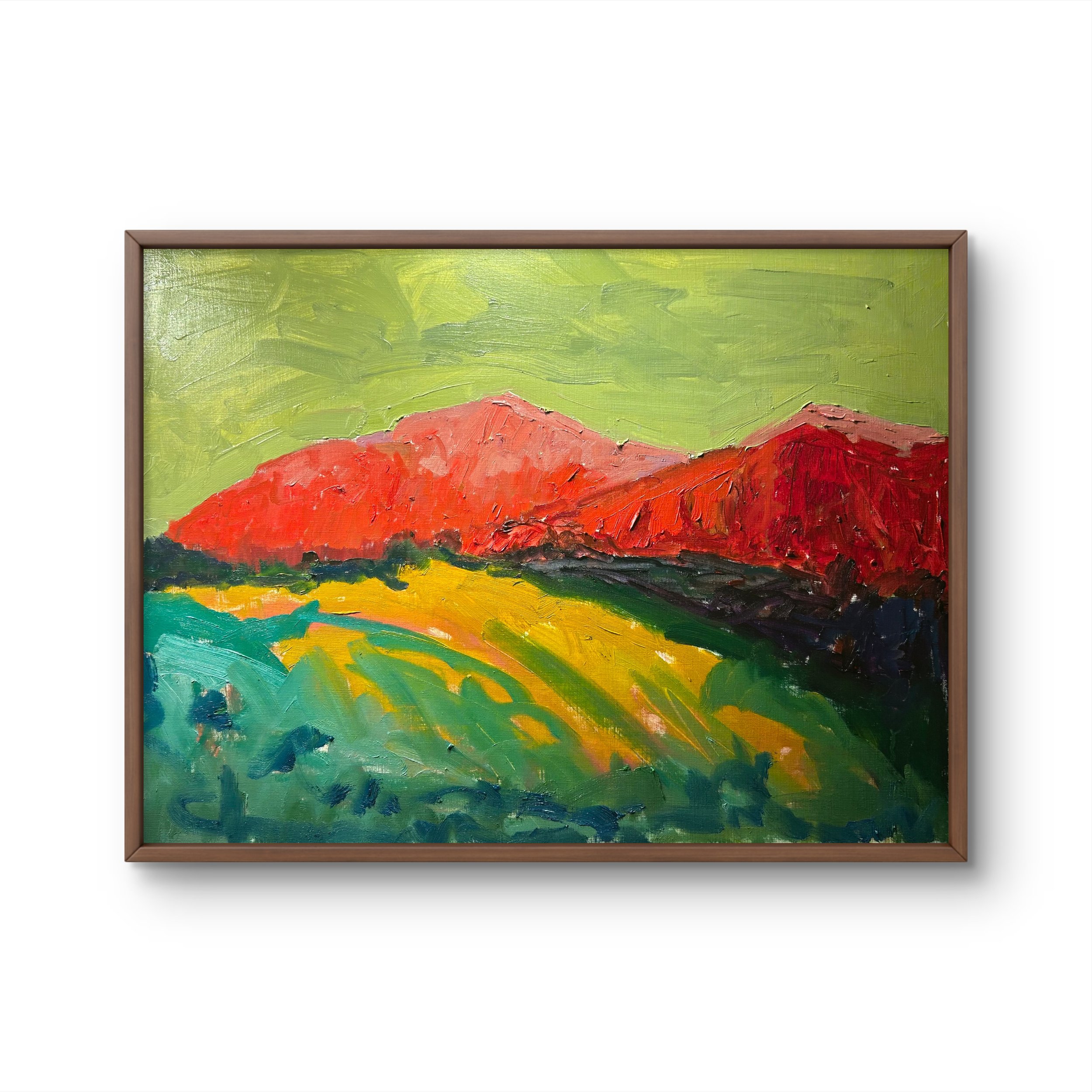 Mountains at Dawn - Ketchum, Idaho 2, 2026 (18" x 24"; oil on painting paper; unframed)