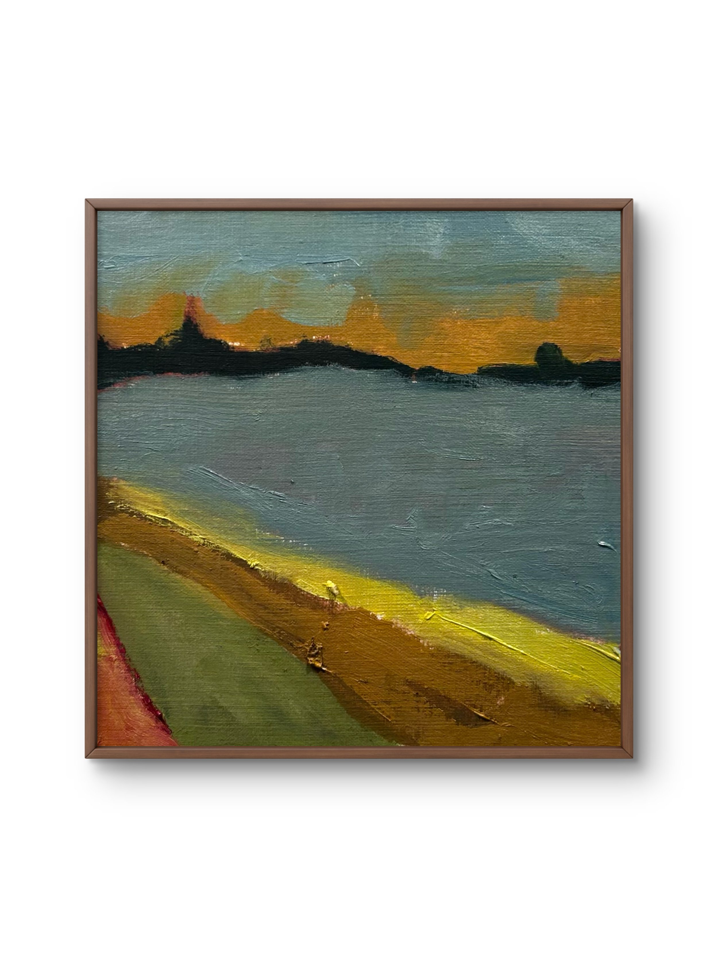 Seaside - St. Malo, France 3, 2026 (5" x 5"; oil on painting paper; unframed)