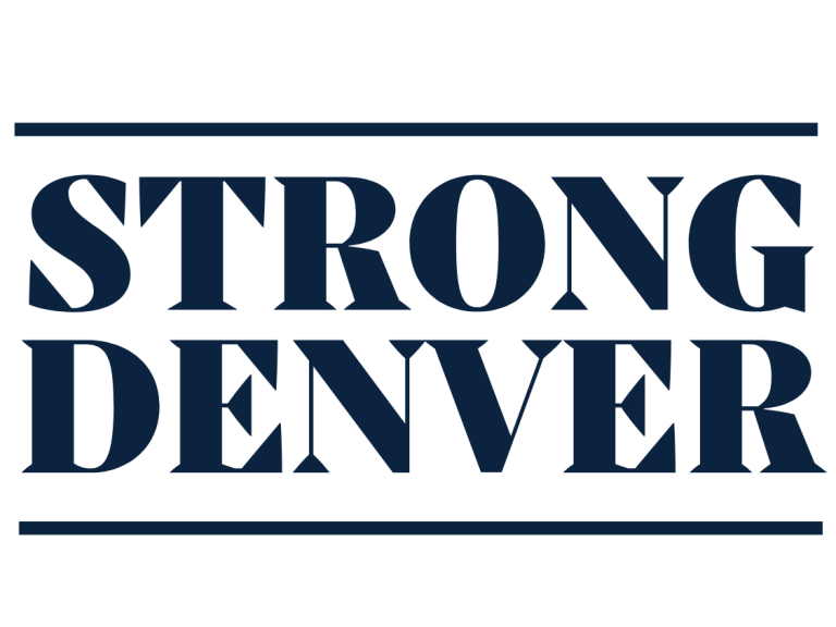 Strong Denver logo with bold text and two horizontal lines above and below.