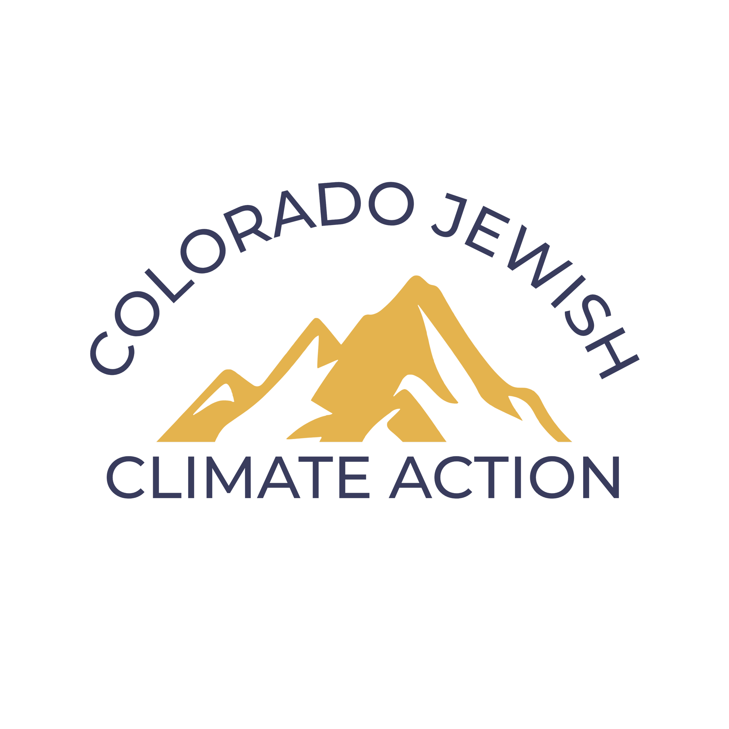 Logo of Climate Action with a mountain graphic and circular text reading 'COLORADO JEN W.'