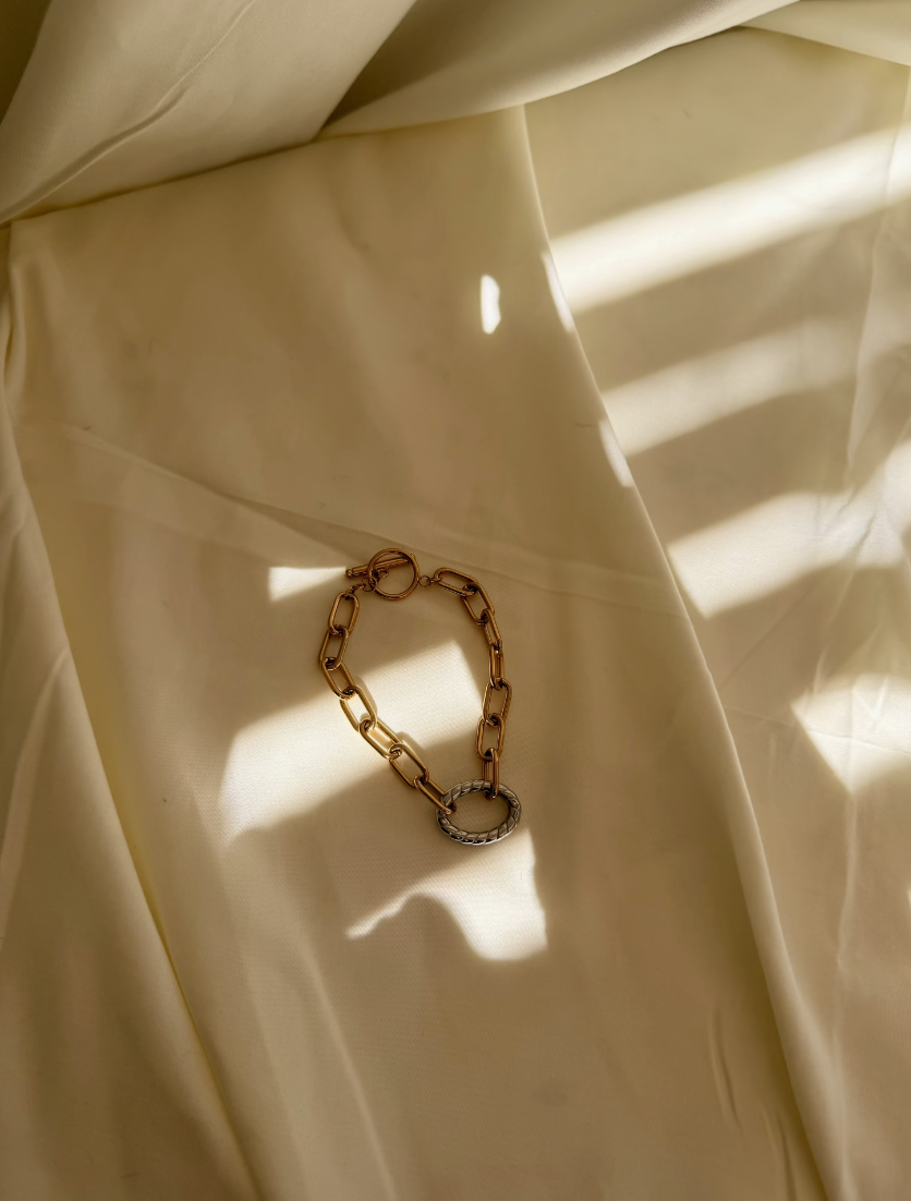 Henriette 2 Tone Bold Chain Bracelet