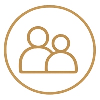 Icon of two people inside a circle.