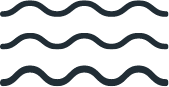 Three wavy horizontal lines on a white background.