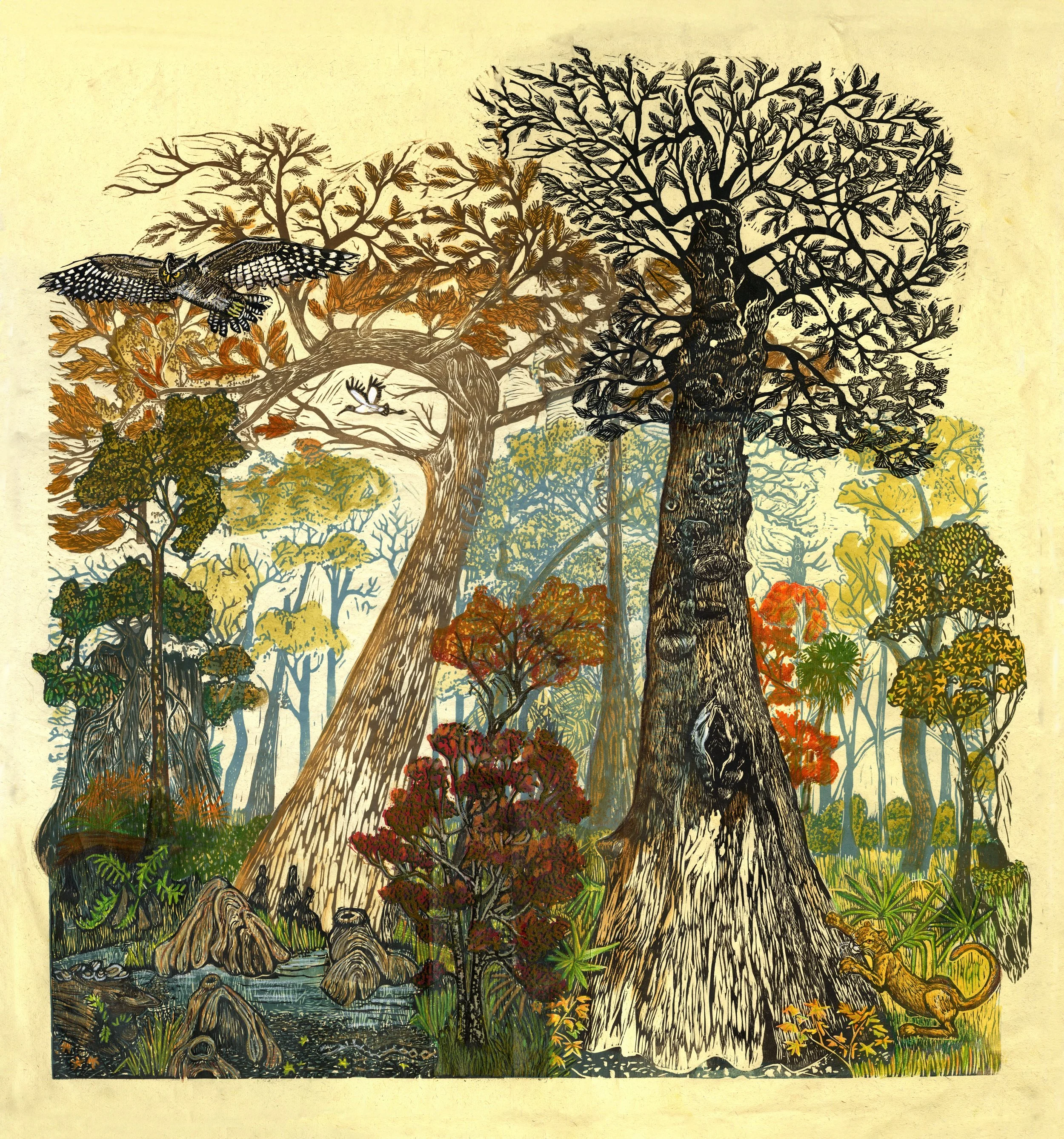 The Forest Primeval (Encaustic)