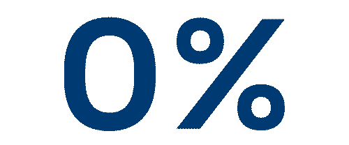 Zero percent discount or value