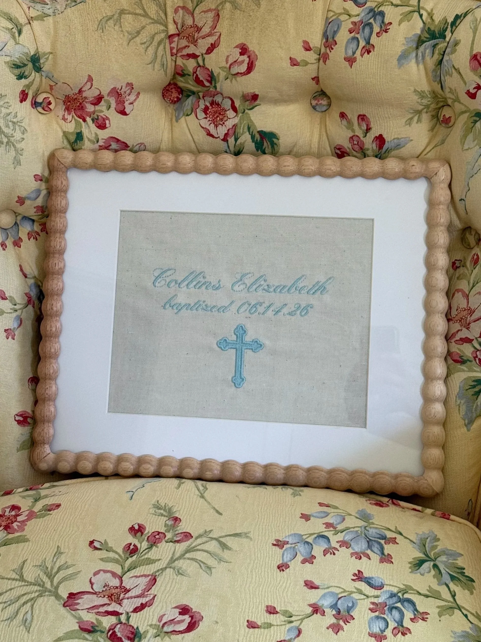 Custom Baptism / Announcement Keepsake Frame
