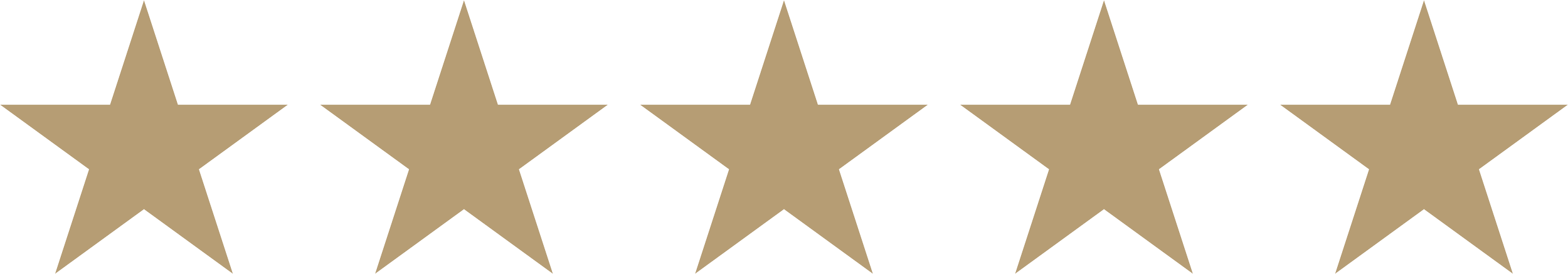 Five gold stars aligned horizontally.
