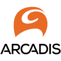 Arcadis logo with an orange and white stylized 'a' symbol above the word 'ARCADIS' in black.