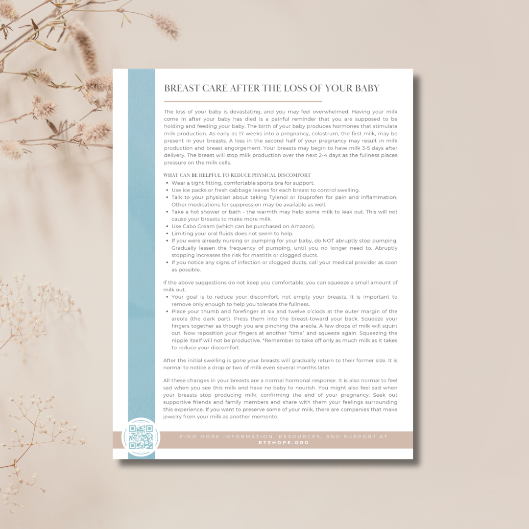 Breast Care After Loss Digital PDF