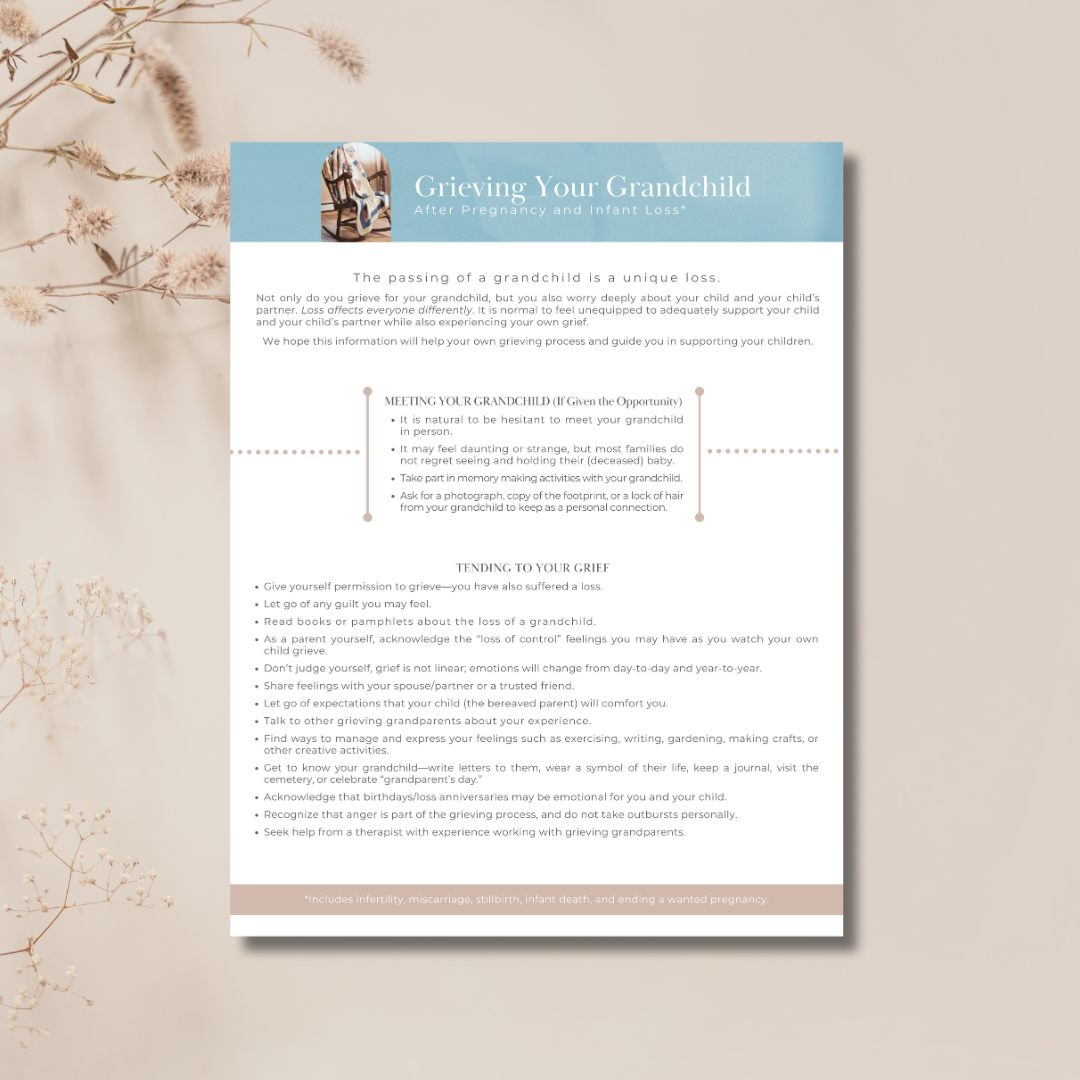 Grieving Your Grandchild After Pregnancy and Infant Loss Digital PDF