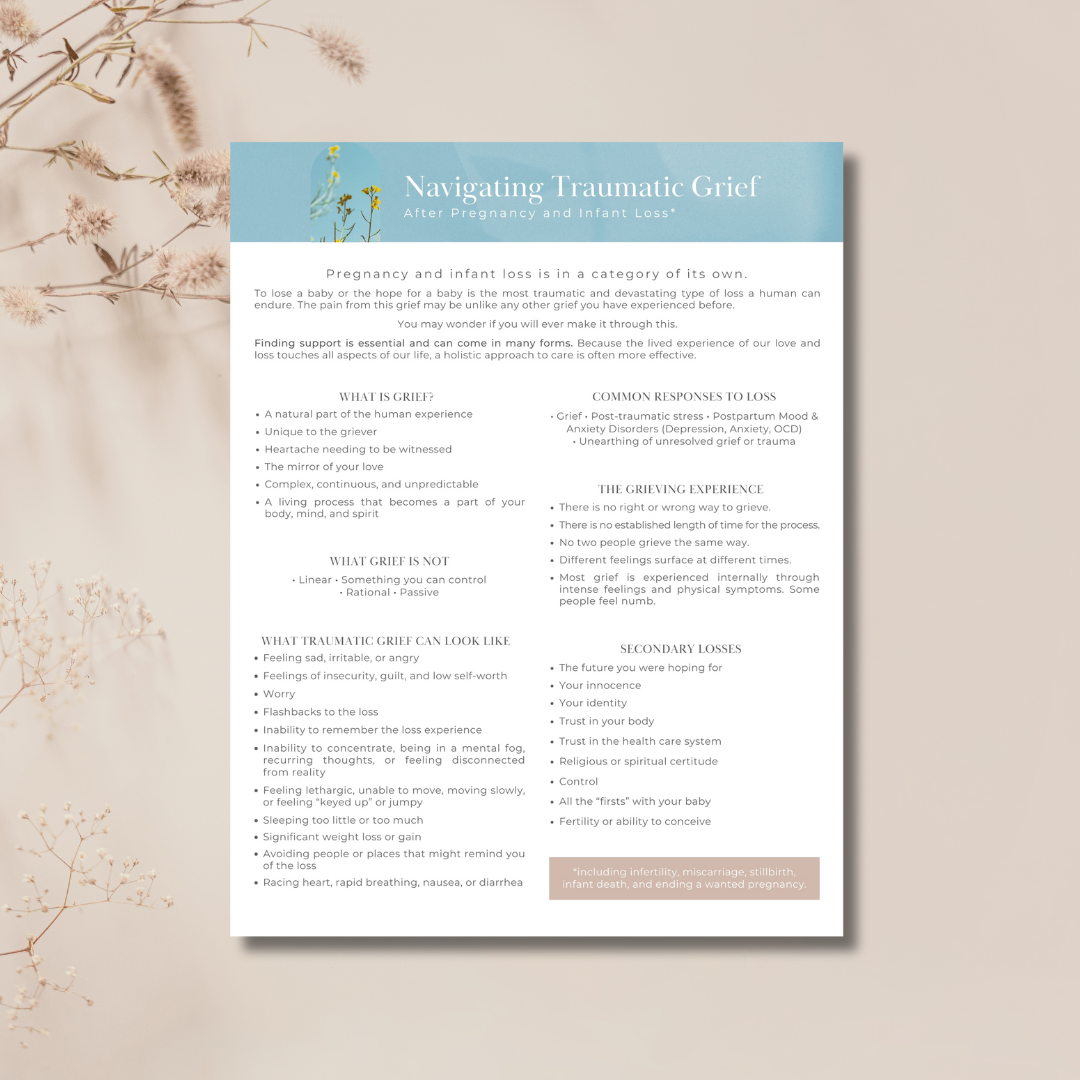 Navigating Traumatic Grief After Pregnancy and Infant Loss Digital PDF