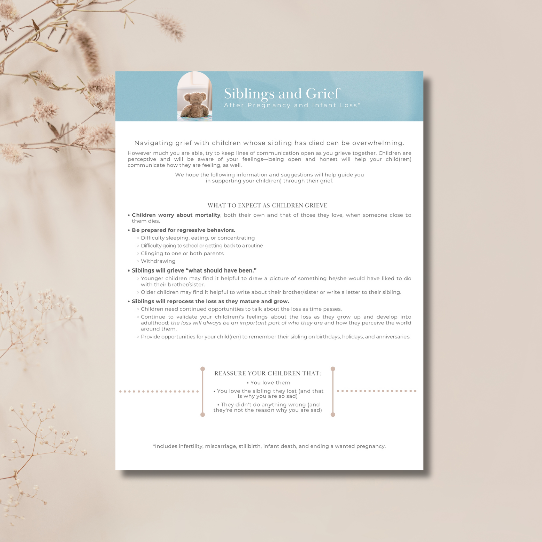 Siblings and Grief After Pregnancy and Infant Loss Digital PDF