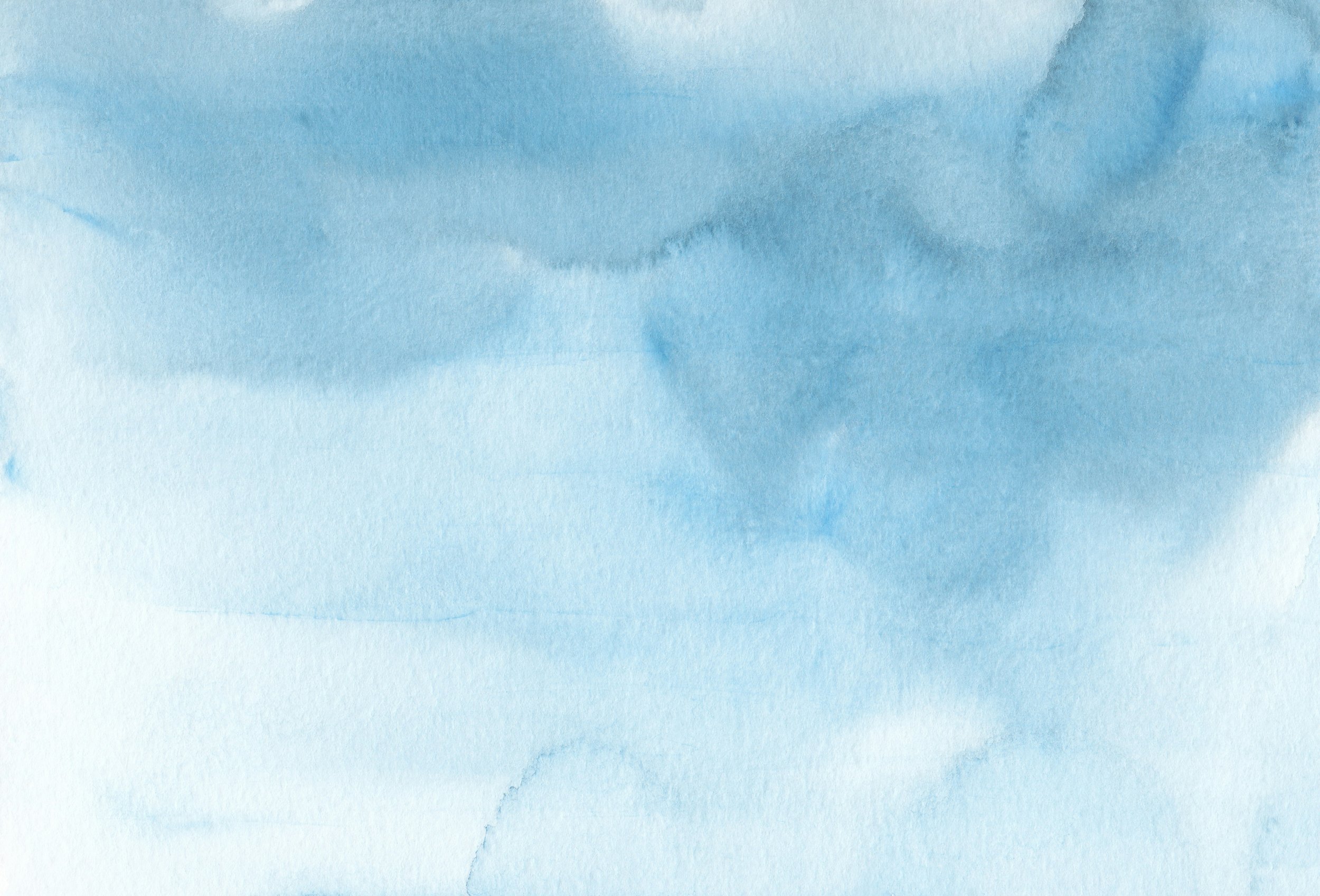 Light blue watercolor wash with soft, blended textures.