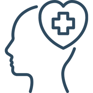 line drawing representing mental health