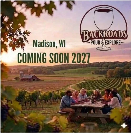 Scenic sunset over a madison wisconsin dane county winery grapevine