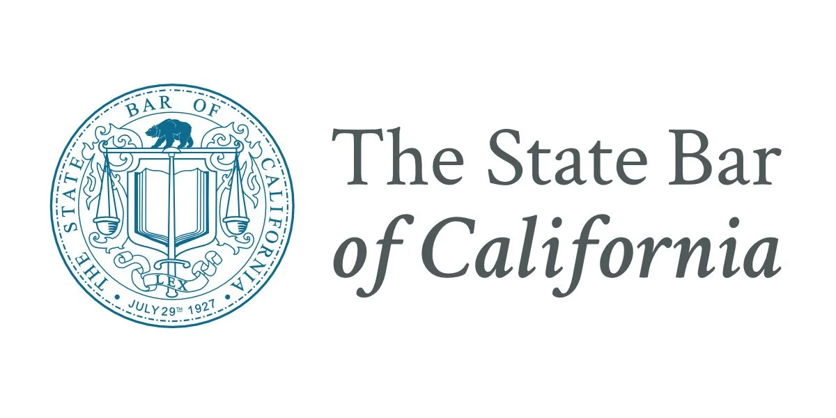 Logo of The State Bar of California, featuring its official circular seal next to the organization's name.