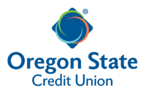 Oregon State Credit Union logo with a blue circular emblem and the text 'Oregon State Credit Union' beneath it.