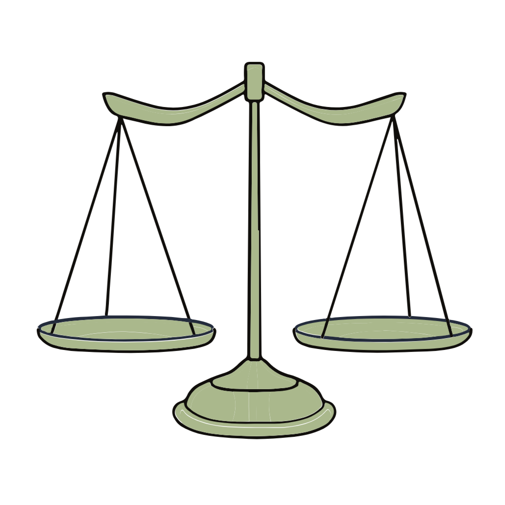 Drawing of balance Scales