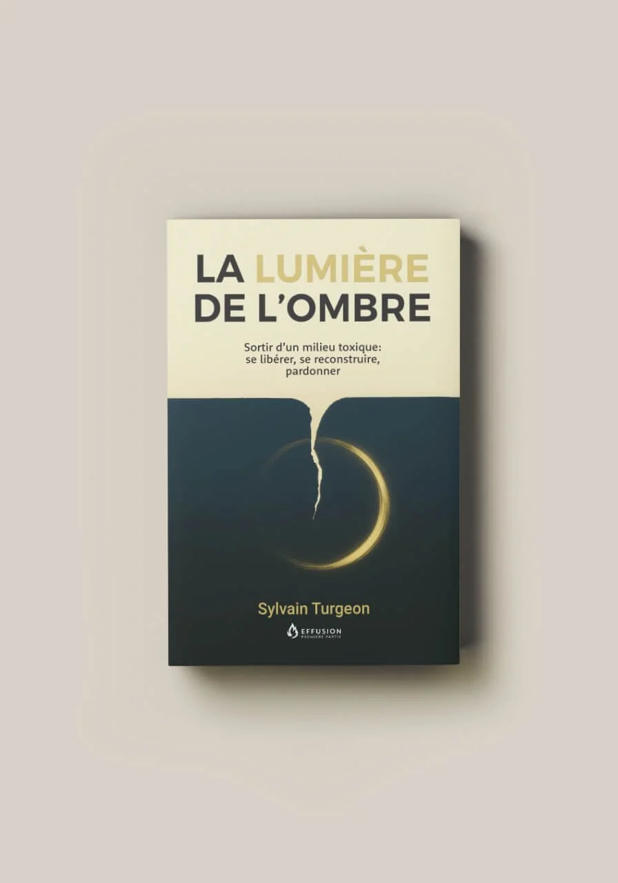 Couverture d'un livre intitulé 'La lumière de l'ombre' de Sylvain Turgeon
