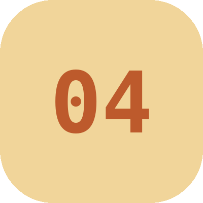 Number 04 displayed on a beige rounded square background.