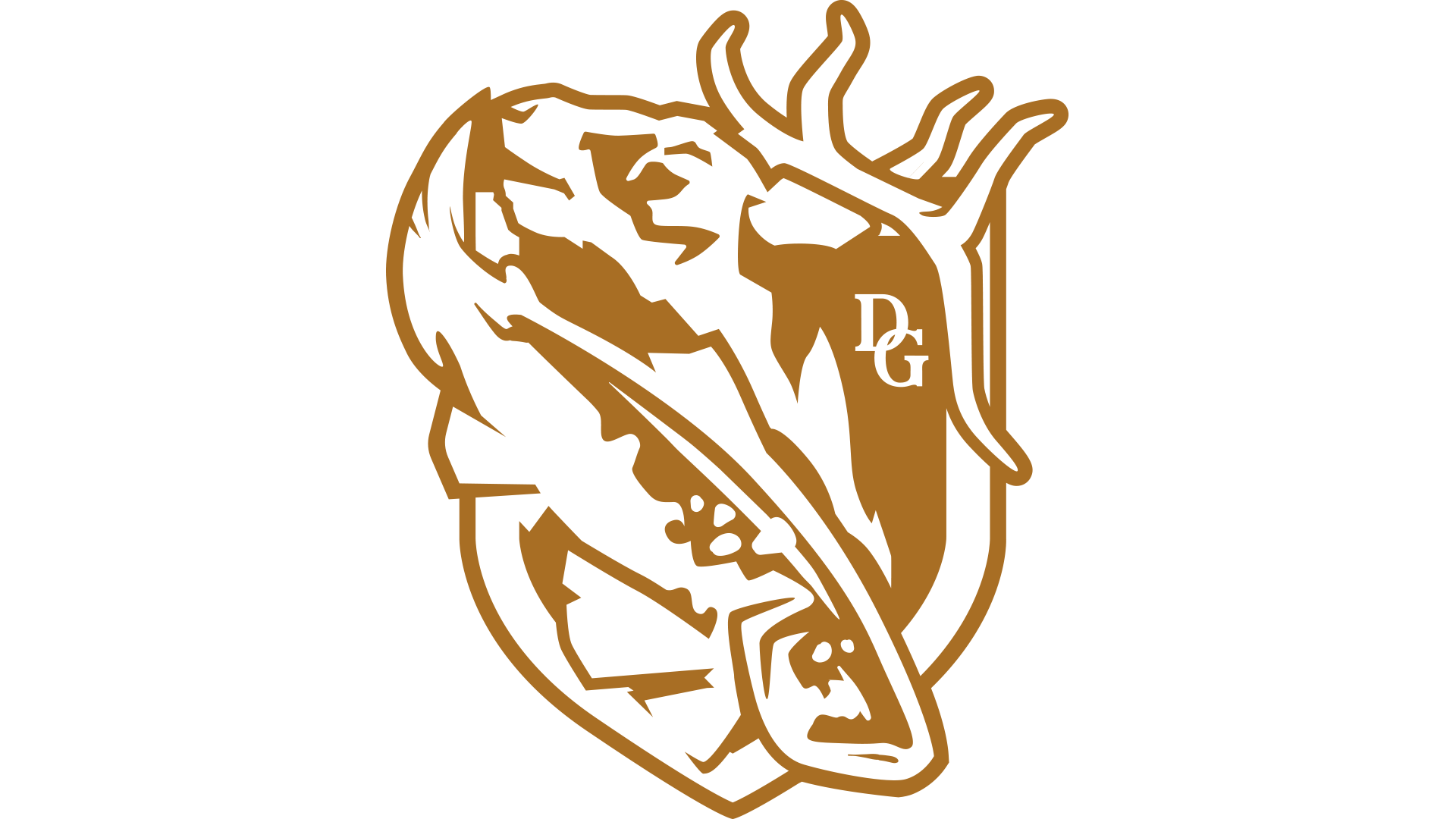 A stylized logo of a football with a background of a globe, featuring the initials DG.