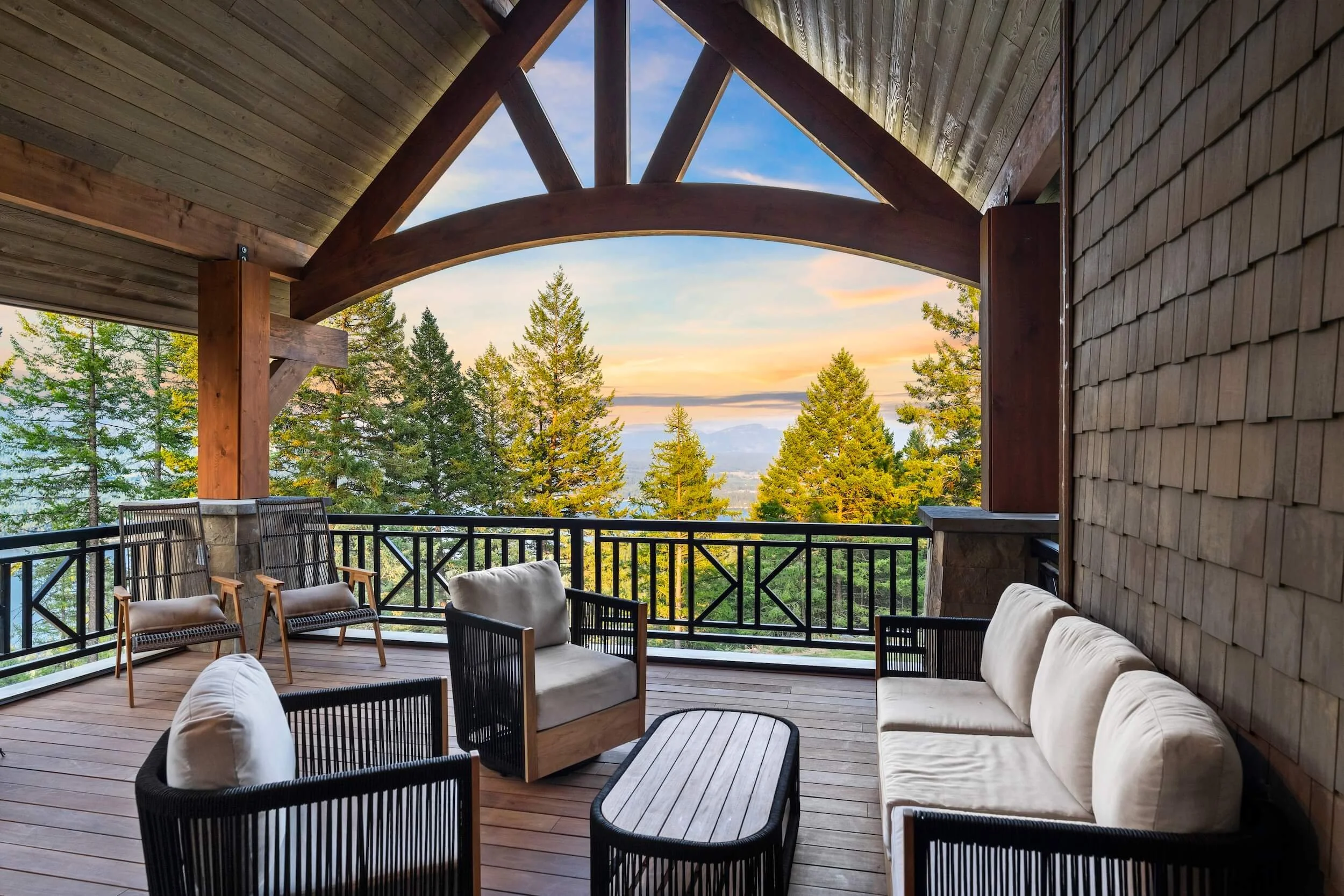 montana luxury build by malmquist with back deck overlooking mountain view