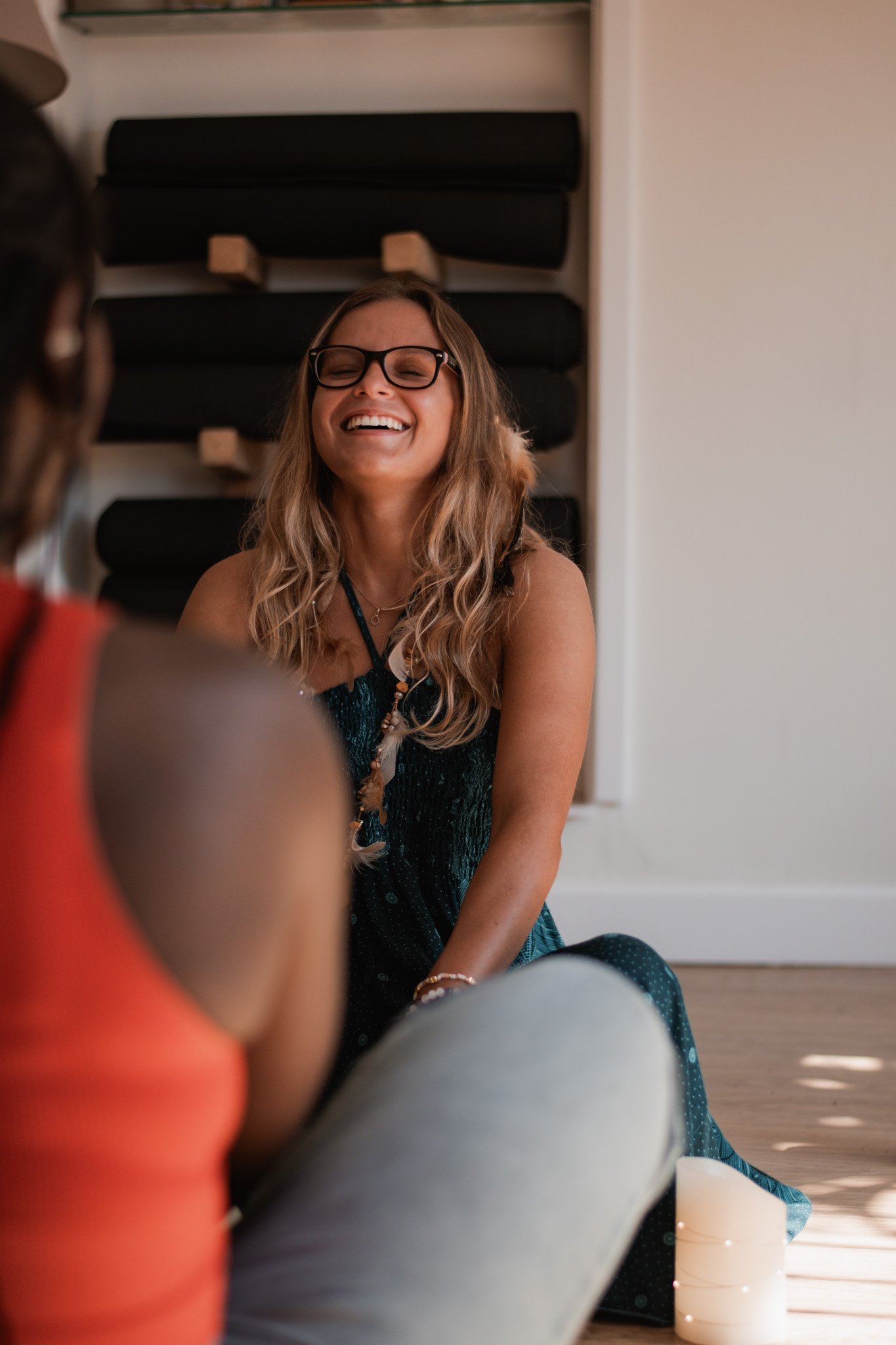 Brand photography for a holistic coach in Southsea, Portsmouth, showing a relaxed coaching session.