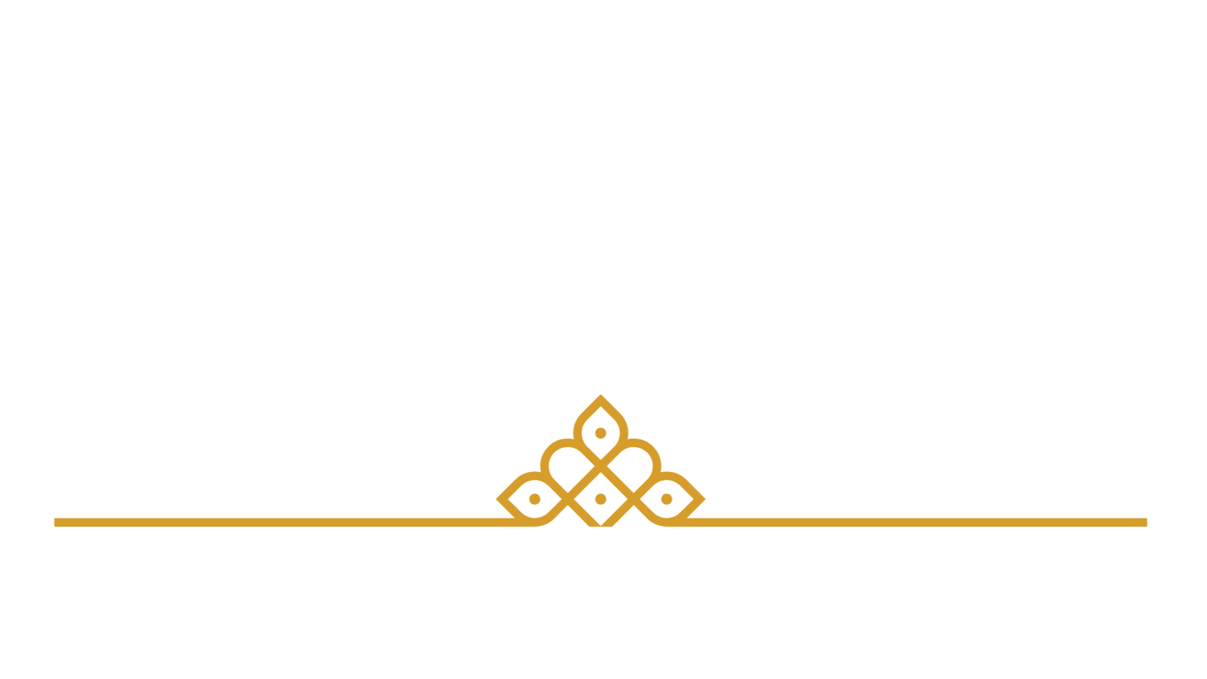 Elegant black background with gold ornamental line and symmetrical design at the bottom center, no text or other objects.
