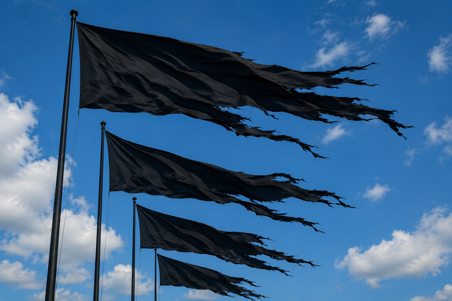 Setting Black Streamers in the Firmament