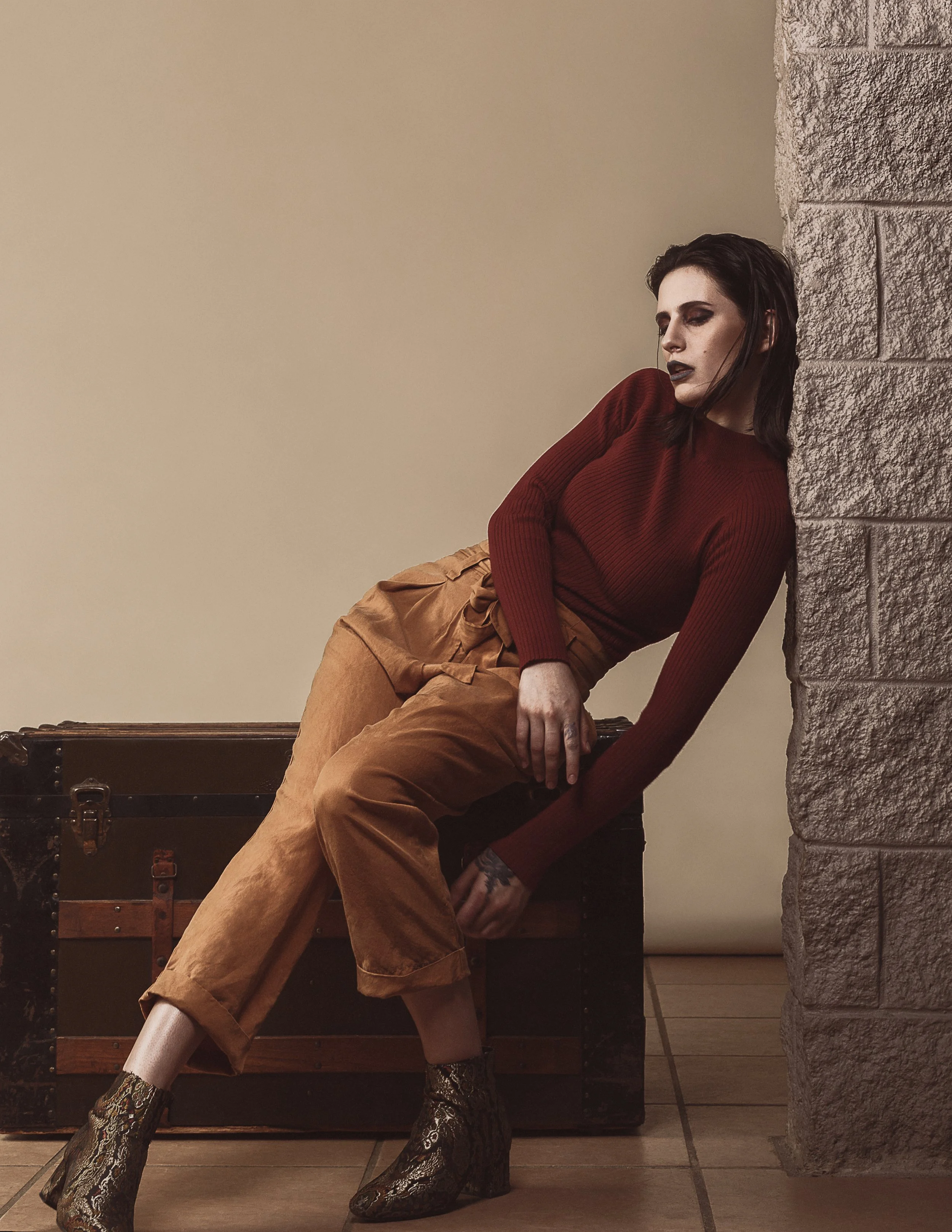 moody commercial fashion editorial for vogue by donovan cole orange kat energy