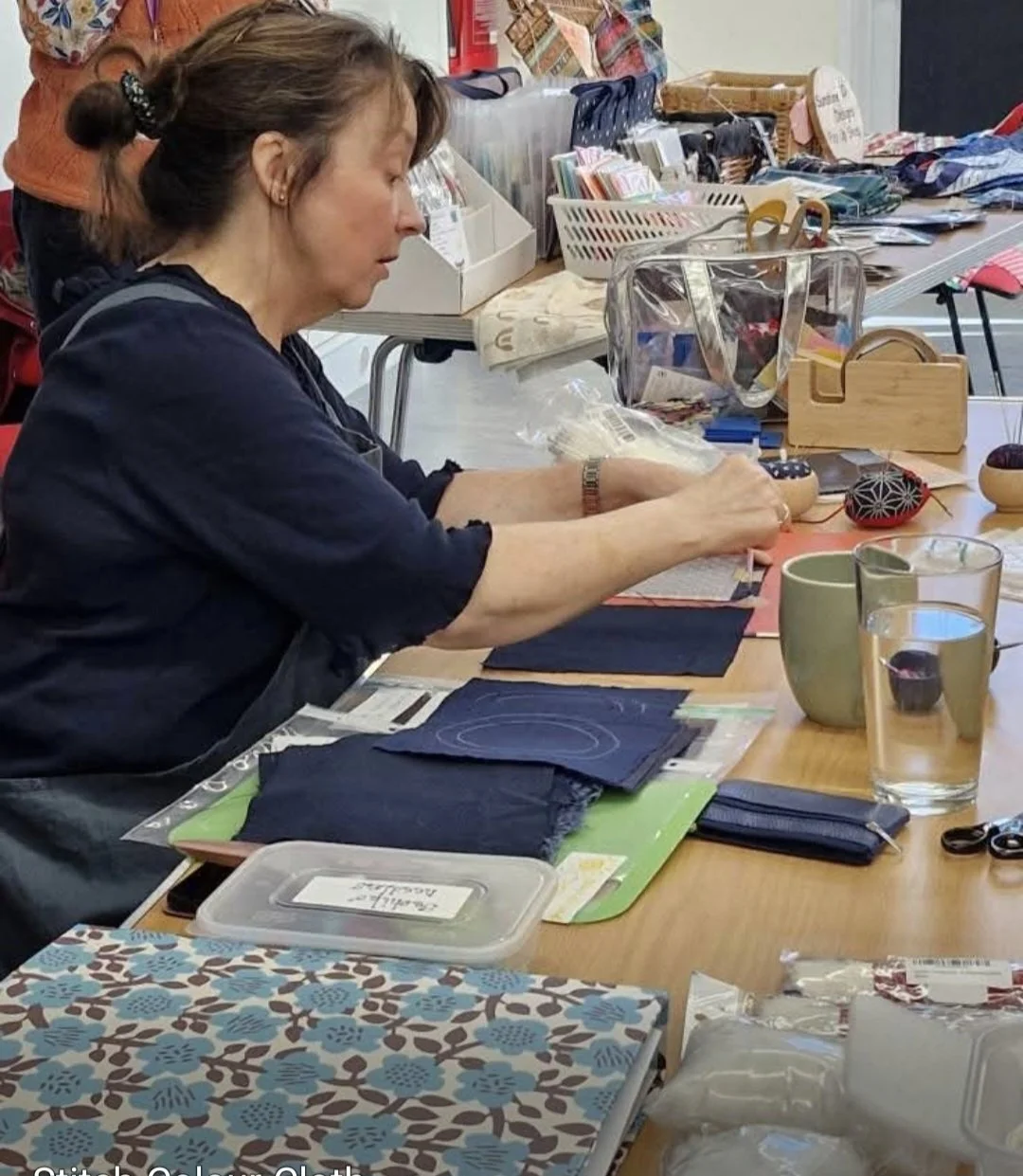 Japanese Sashiko Stitched Pincushion workshop