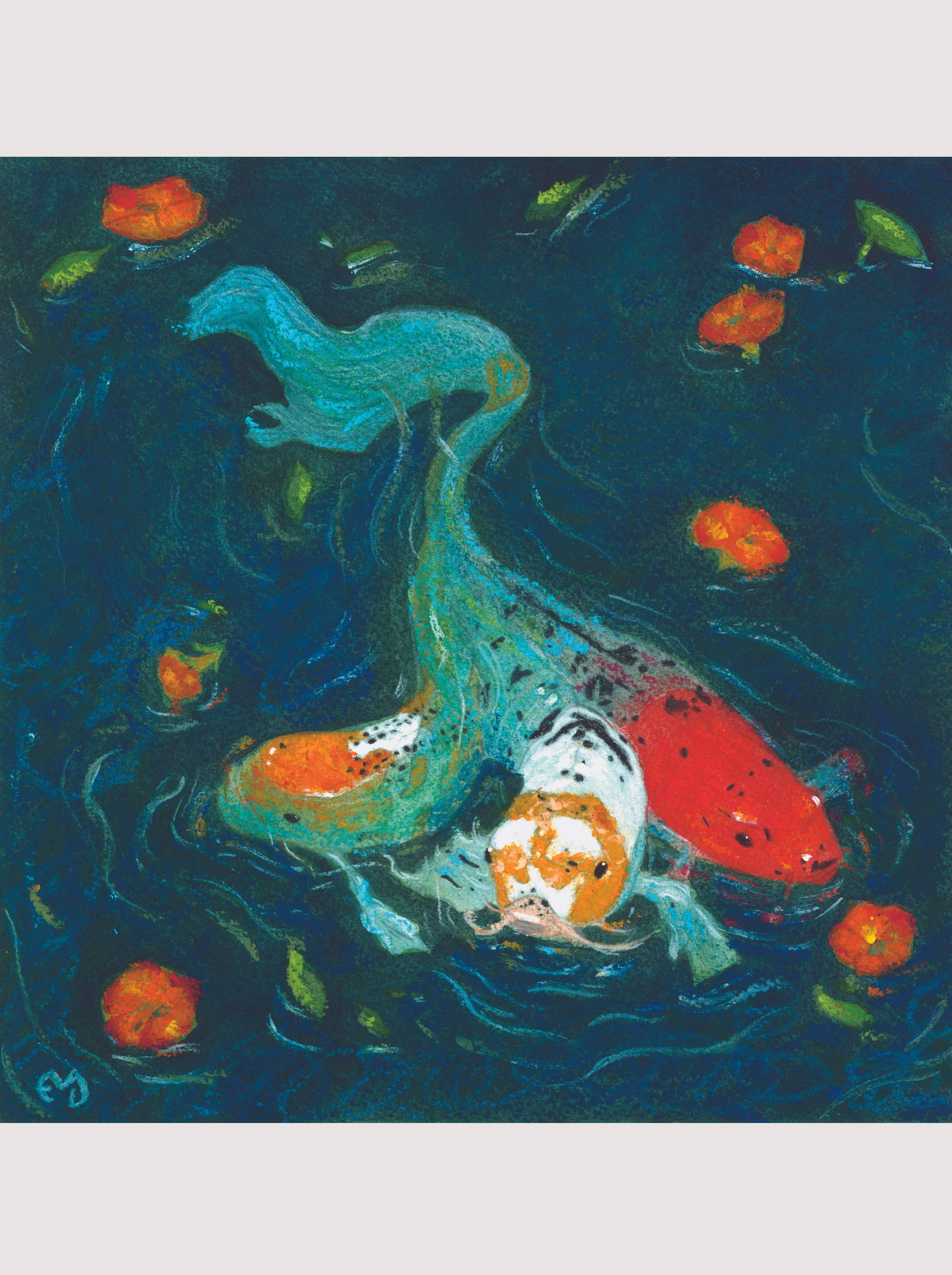 3-Headed Koi Fish Print