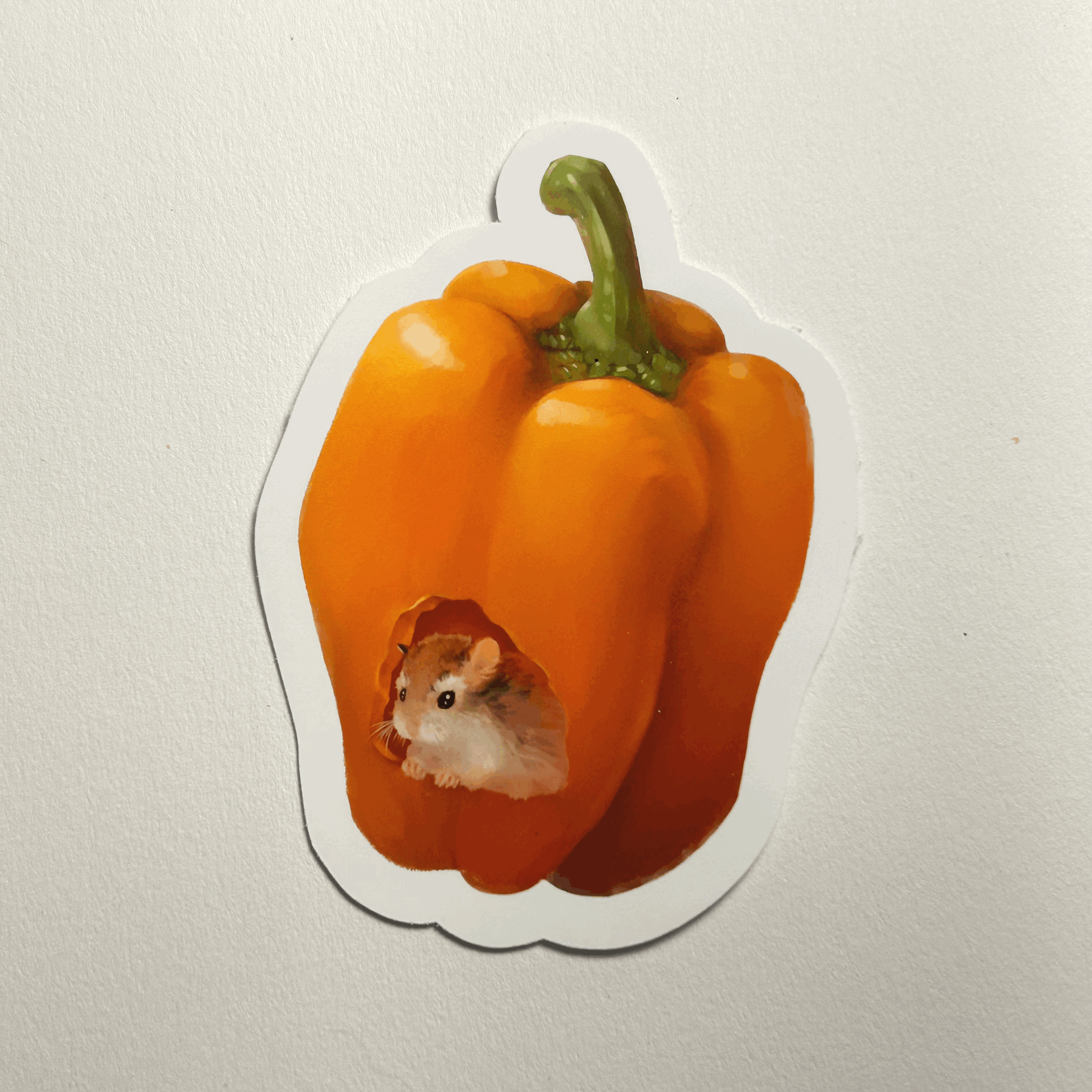 Hamster and Pepper Sticker