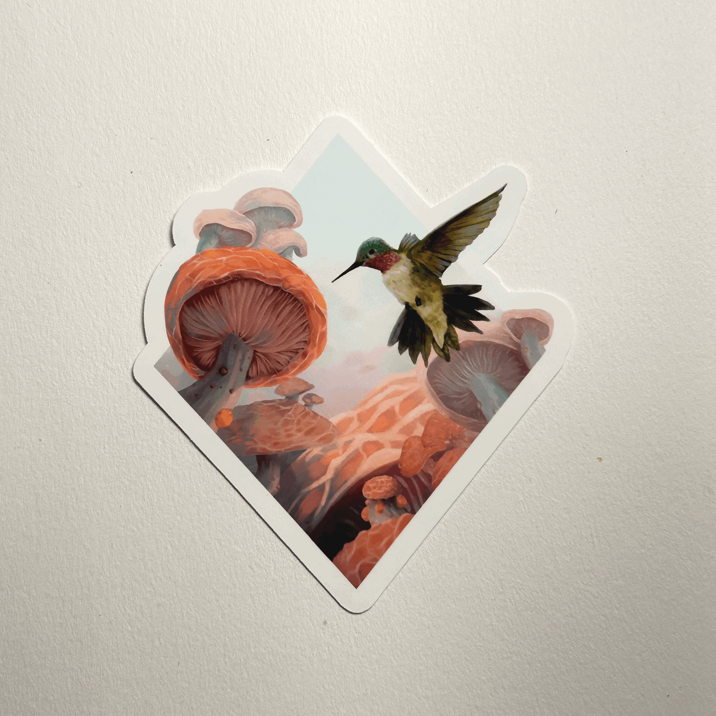 Diamond Hummingbird Sticker