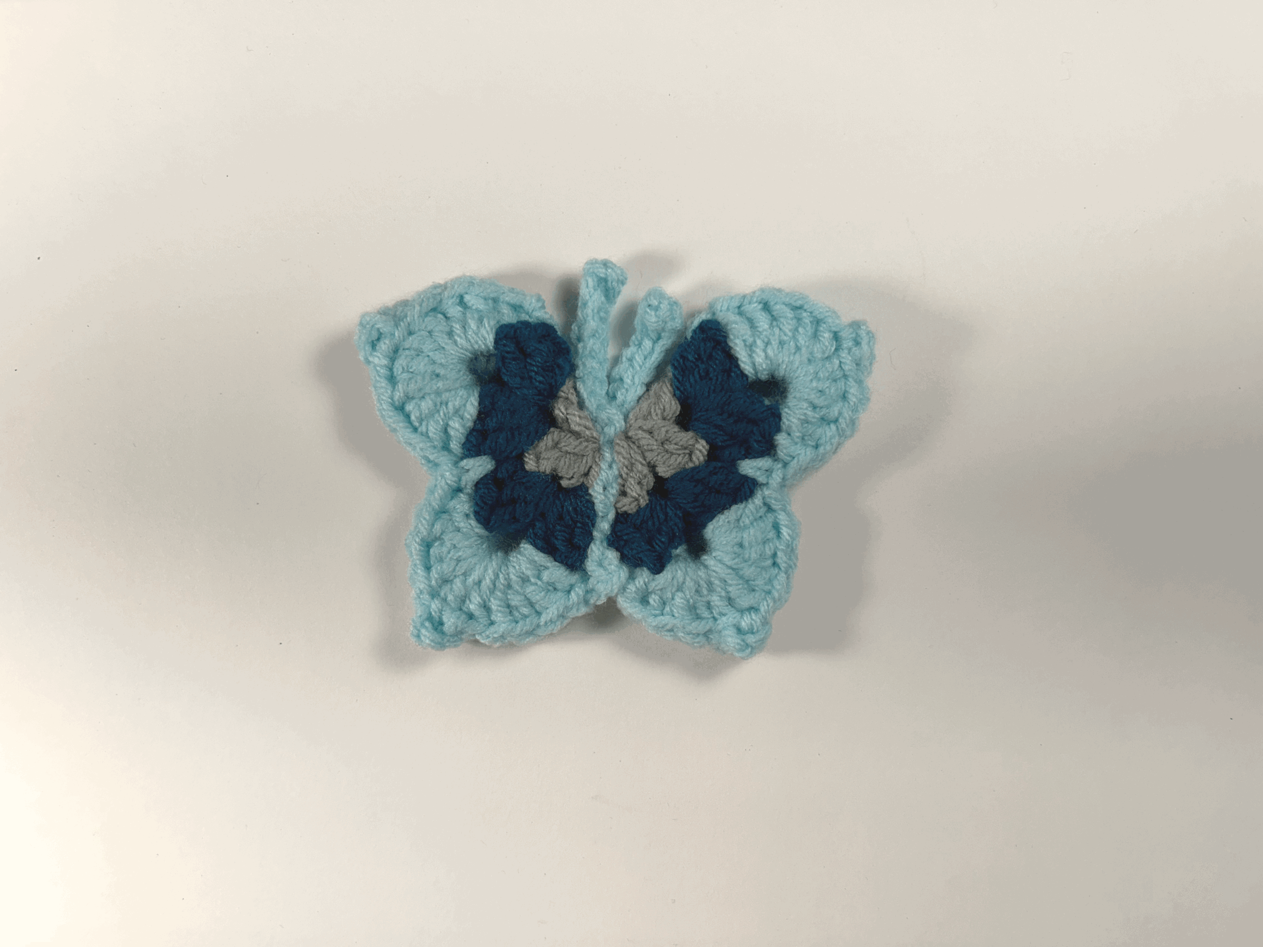 Gray, Blue, Teal Butterfly