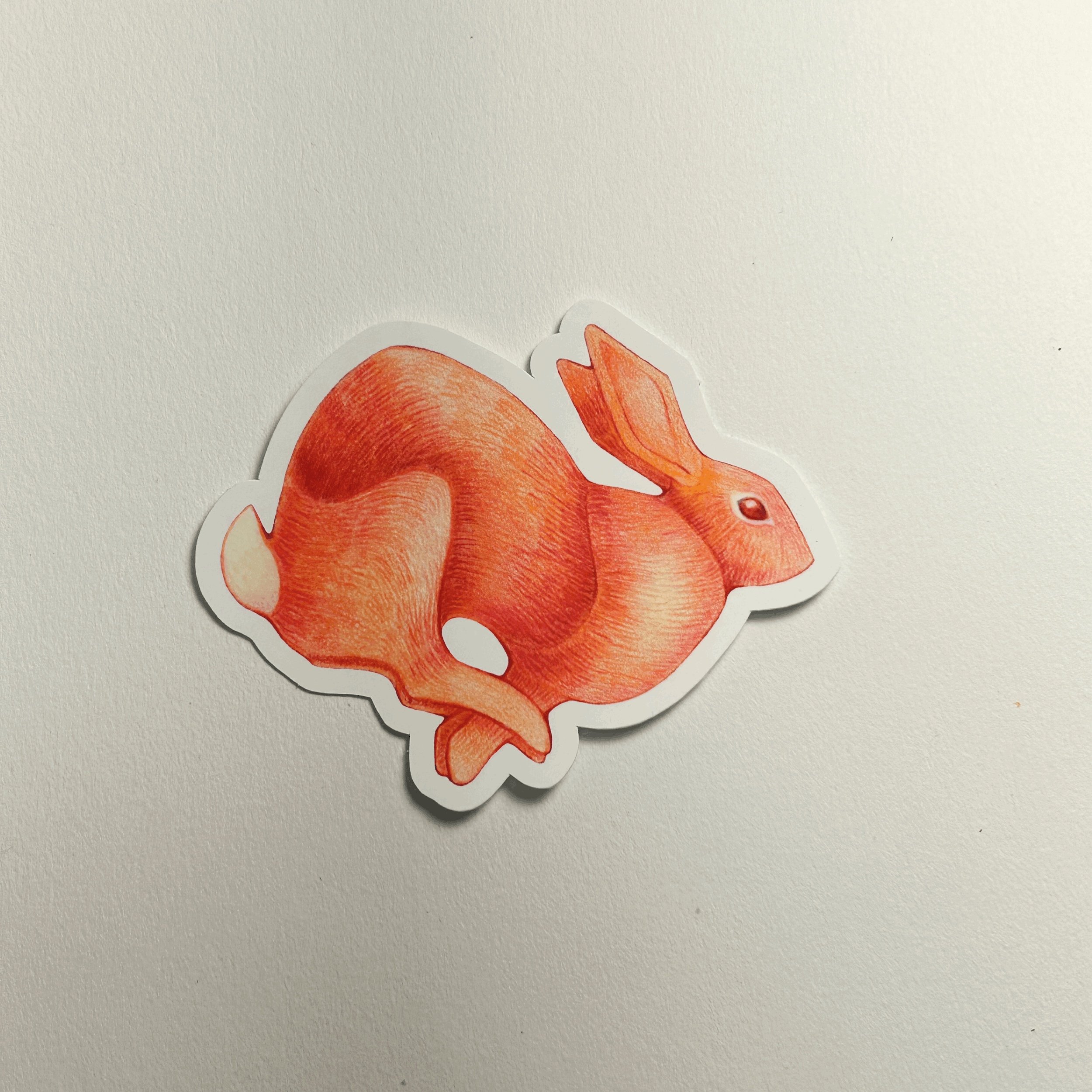 Red Rabbit Sticker