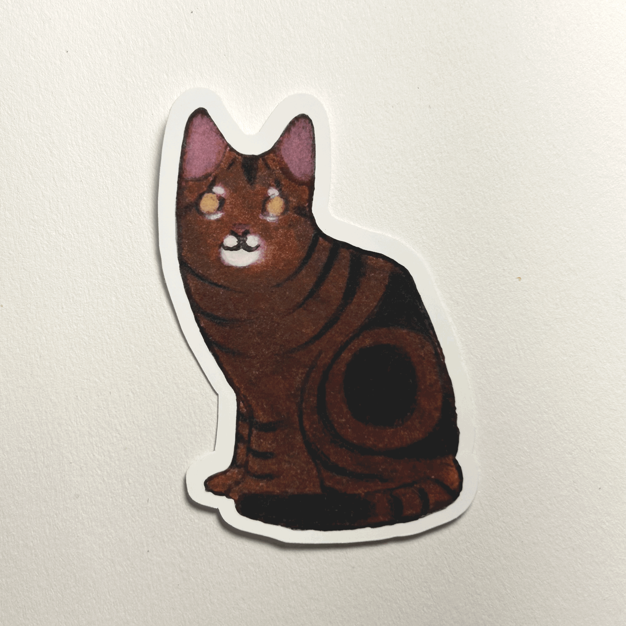 Brown Tabby Cat Sticker