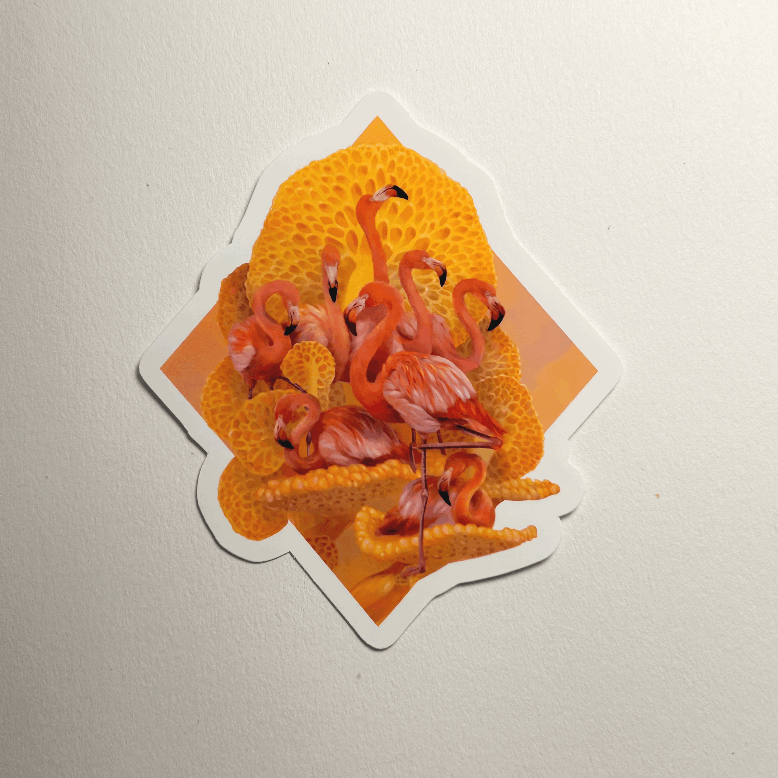 Diamond Flamingo Sticker