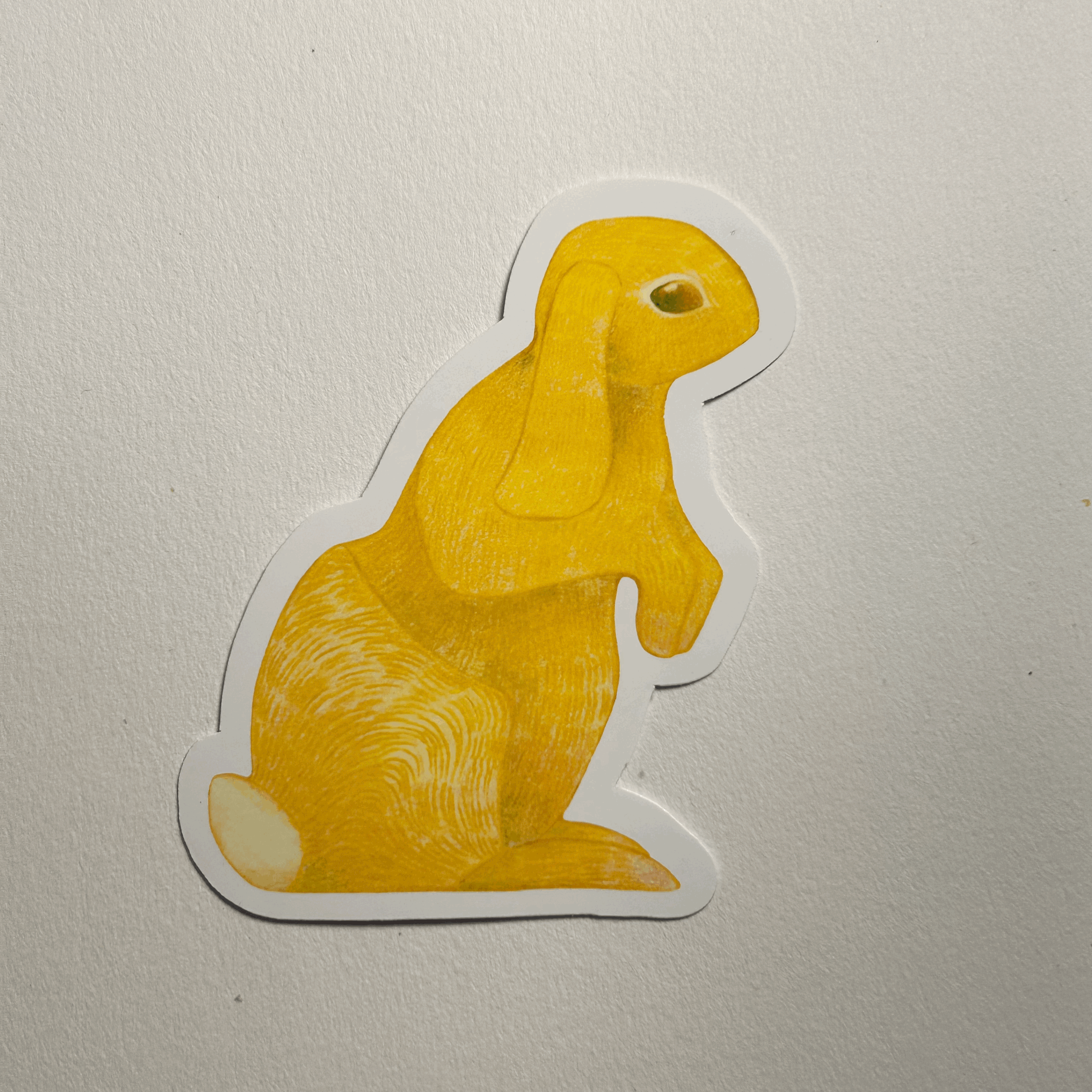 Yellow Rabbit Sticker