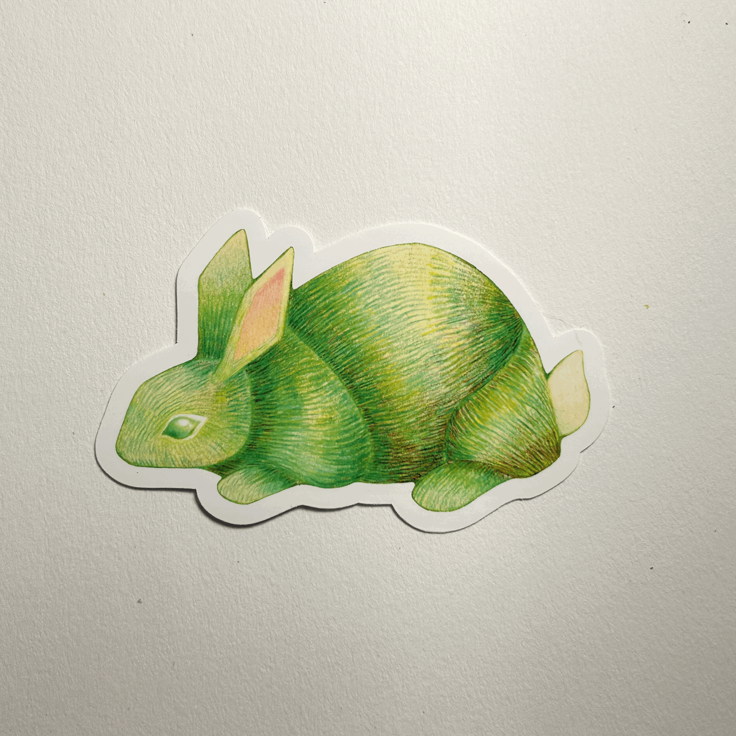 Green Rabbit Sticker