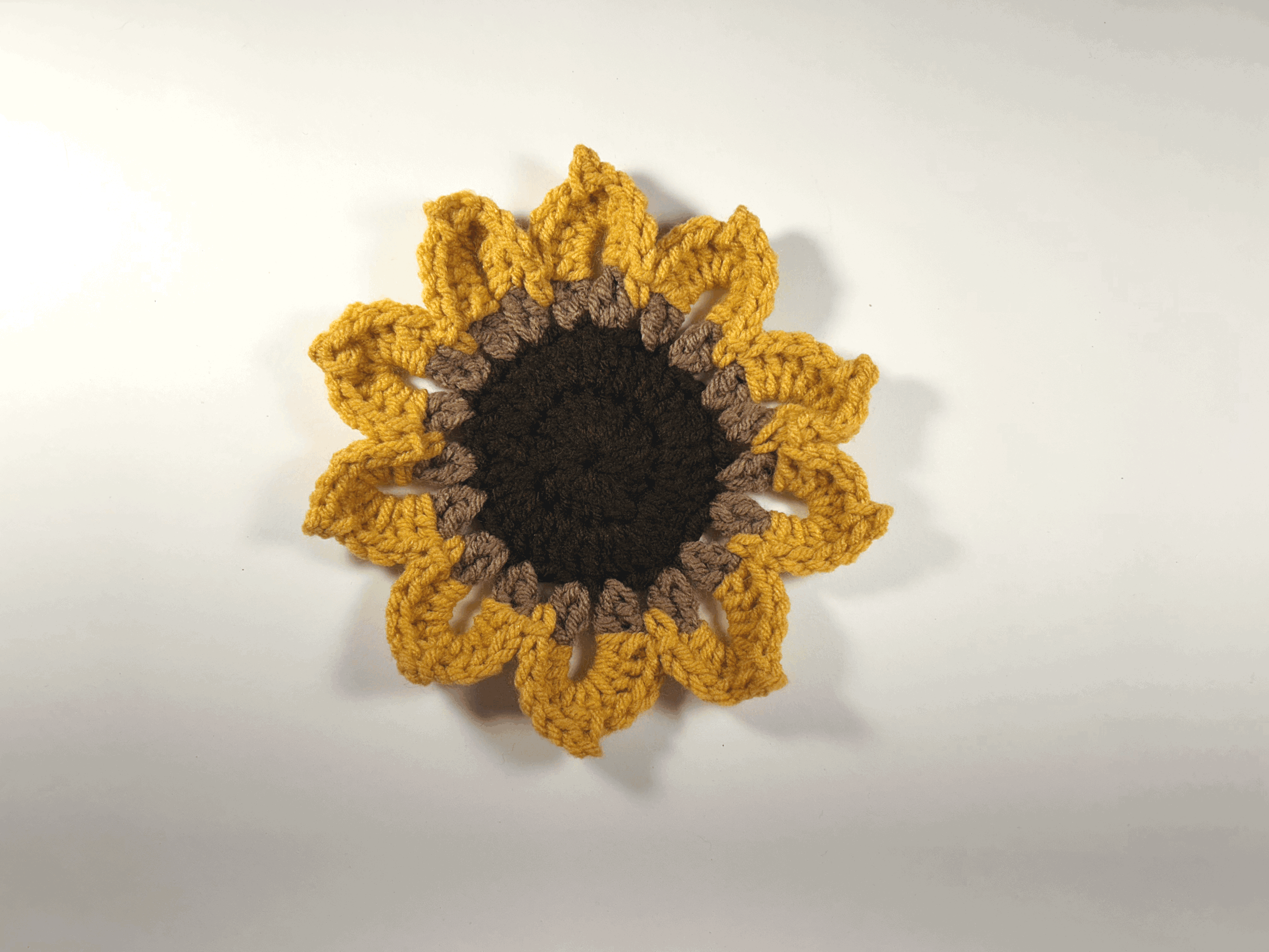 Light Brown and Gold Flat Sunflower