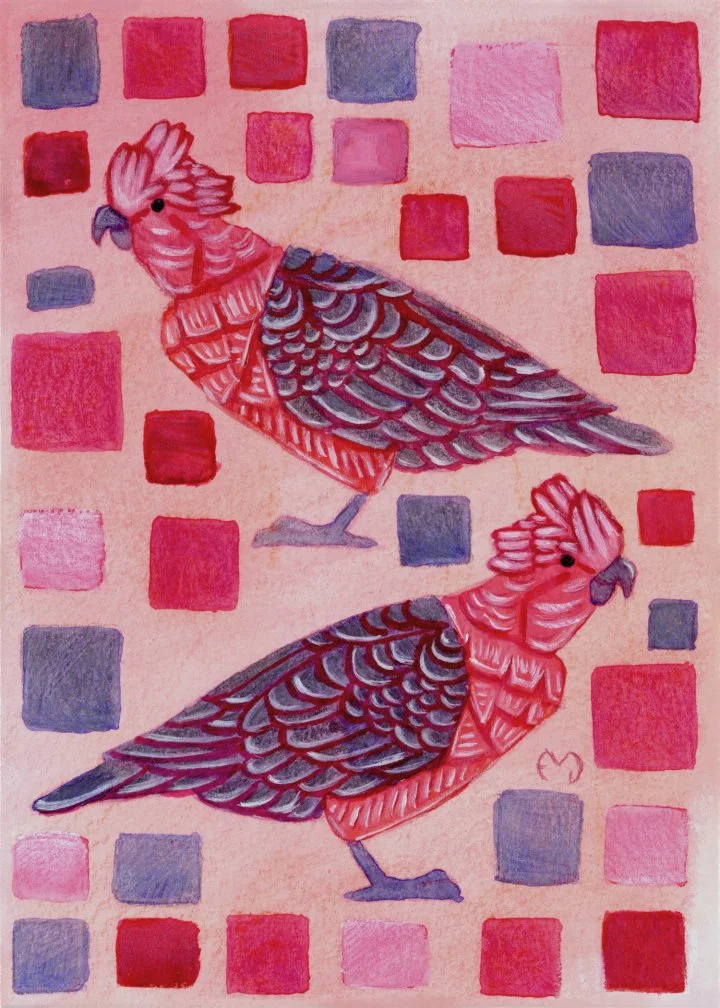 Geometric Galah Cockatoo Print