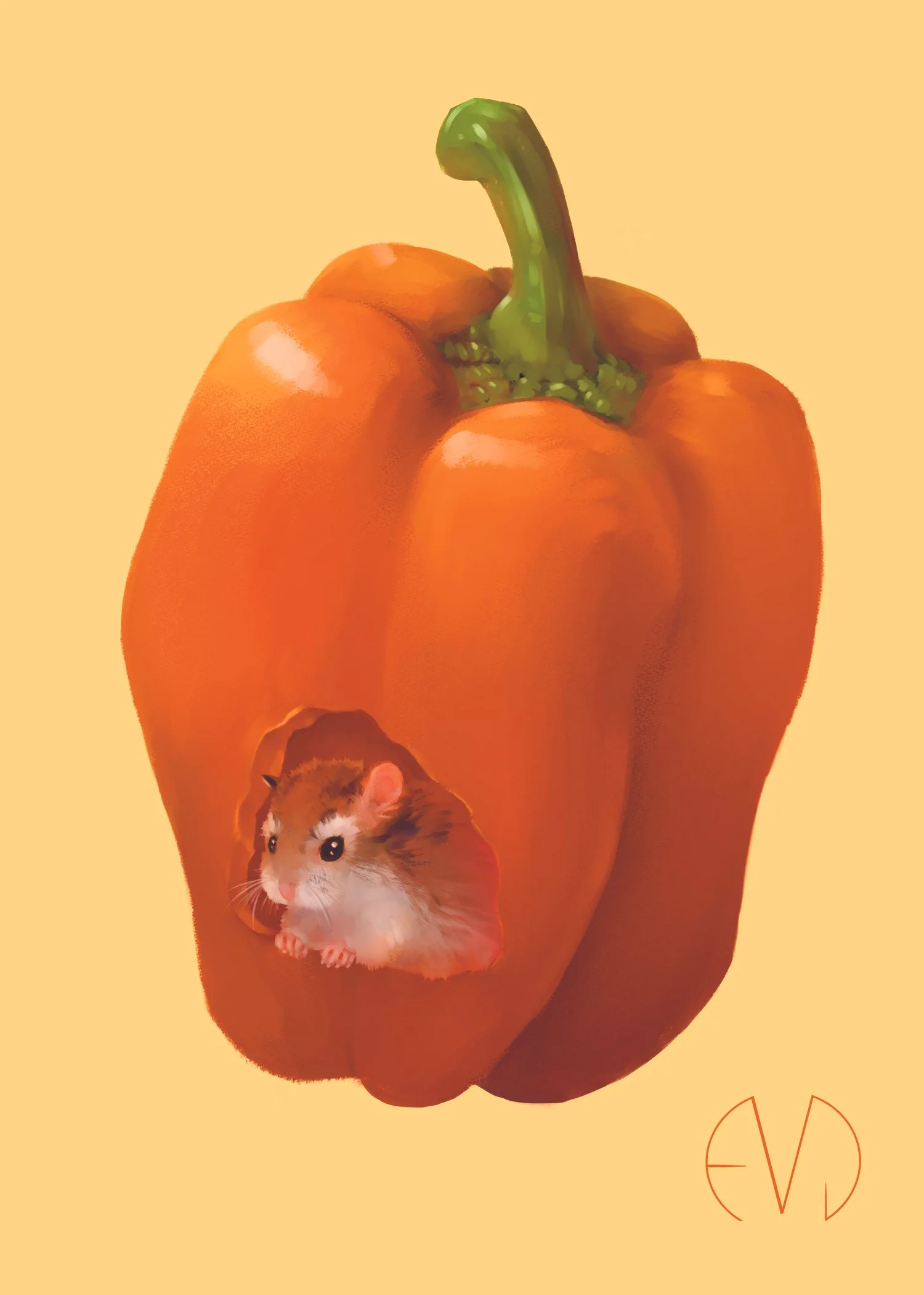 Hamster and Pepper Print