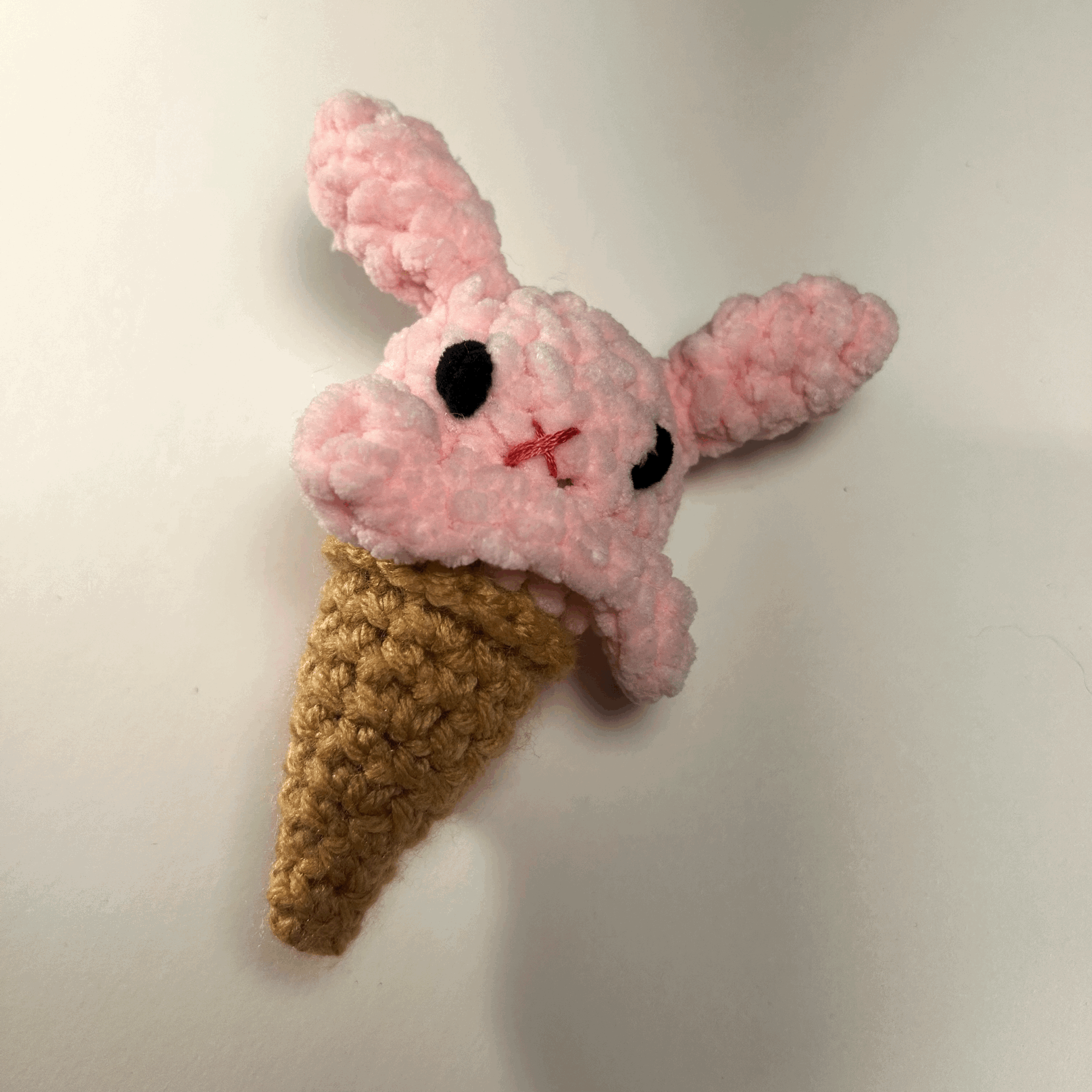 Mini Strawberry Bunny Ice Cream Cone